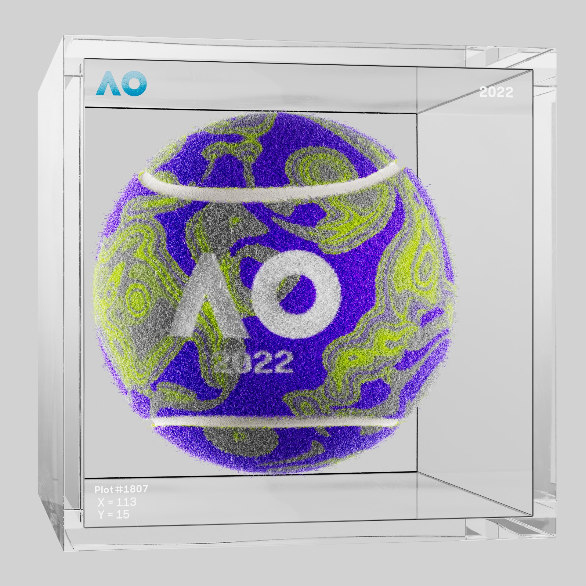 The Australian Open - The Australian Open Art Ball - AO Art Ball #582 - NFT # 582
