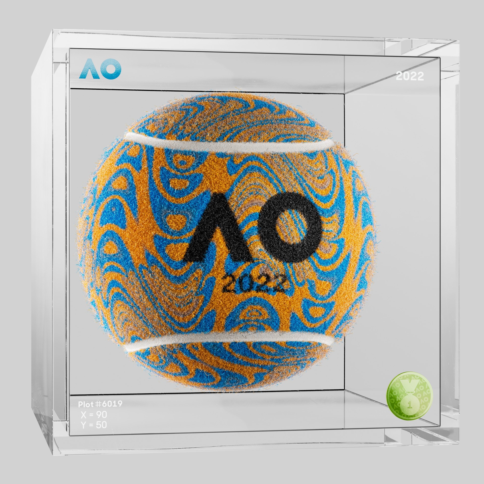 The Australian Open - The Australian Open Art Ball - AO Art Ball #5838 - NFT # 5838