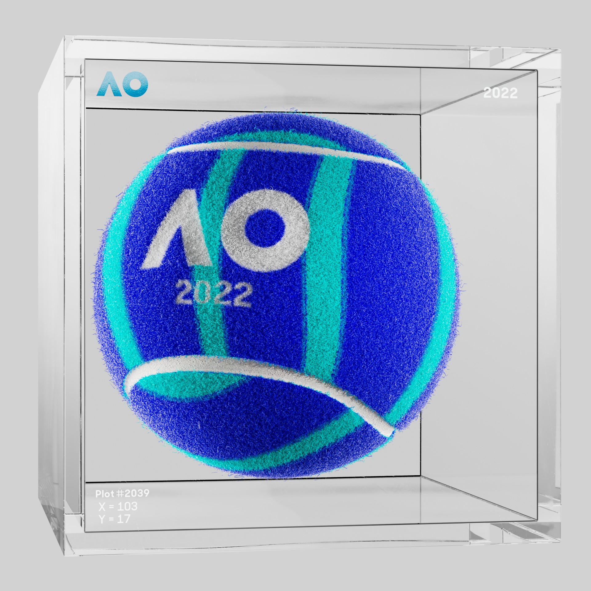 The Australian Open - The Australian Open Art Ball - AO Art Ball #5853 - NFT # 5853