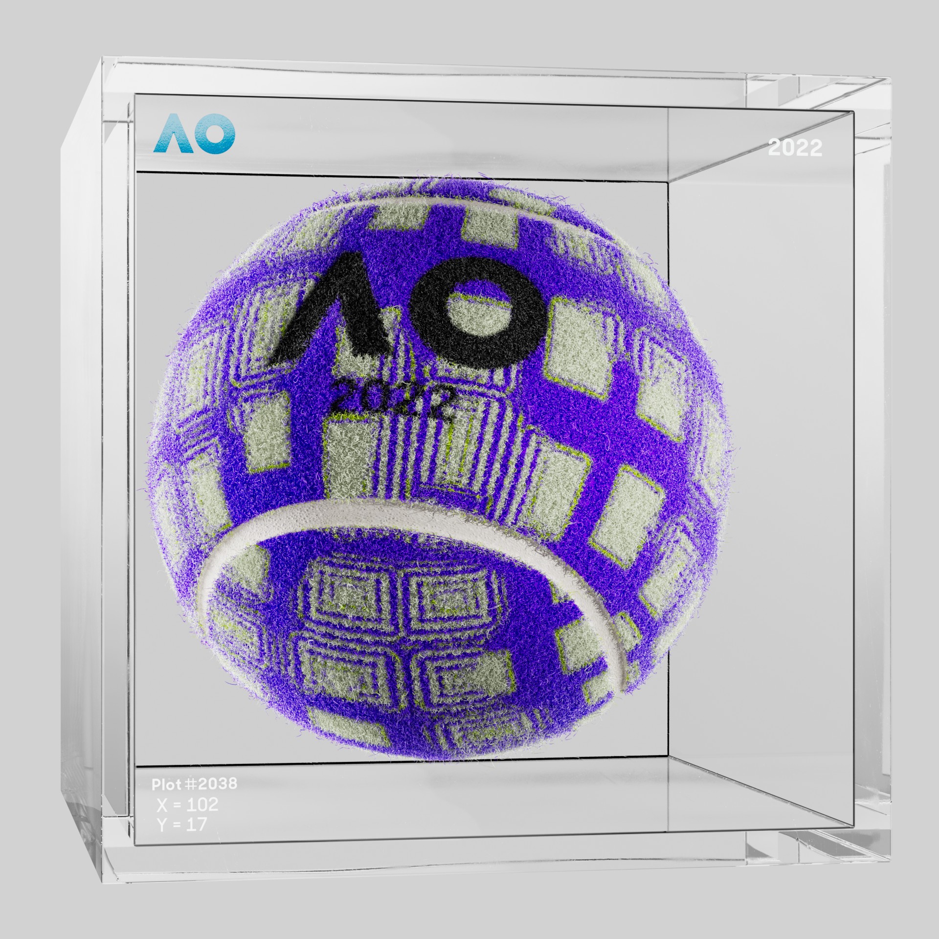 The Australian Open - The Australian Open Art Ball - AO Art Ball #5854 - NFT # 5854