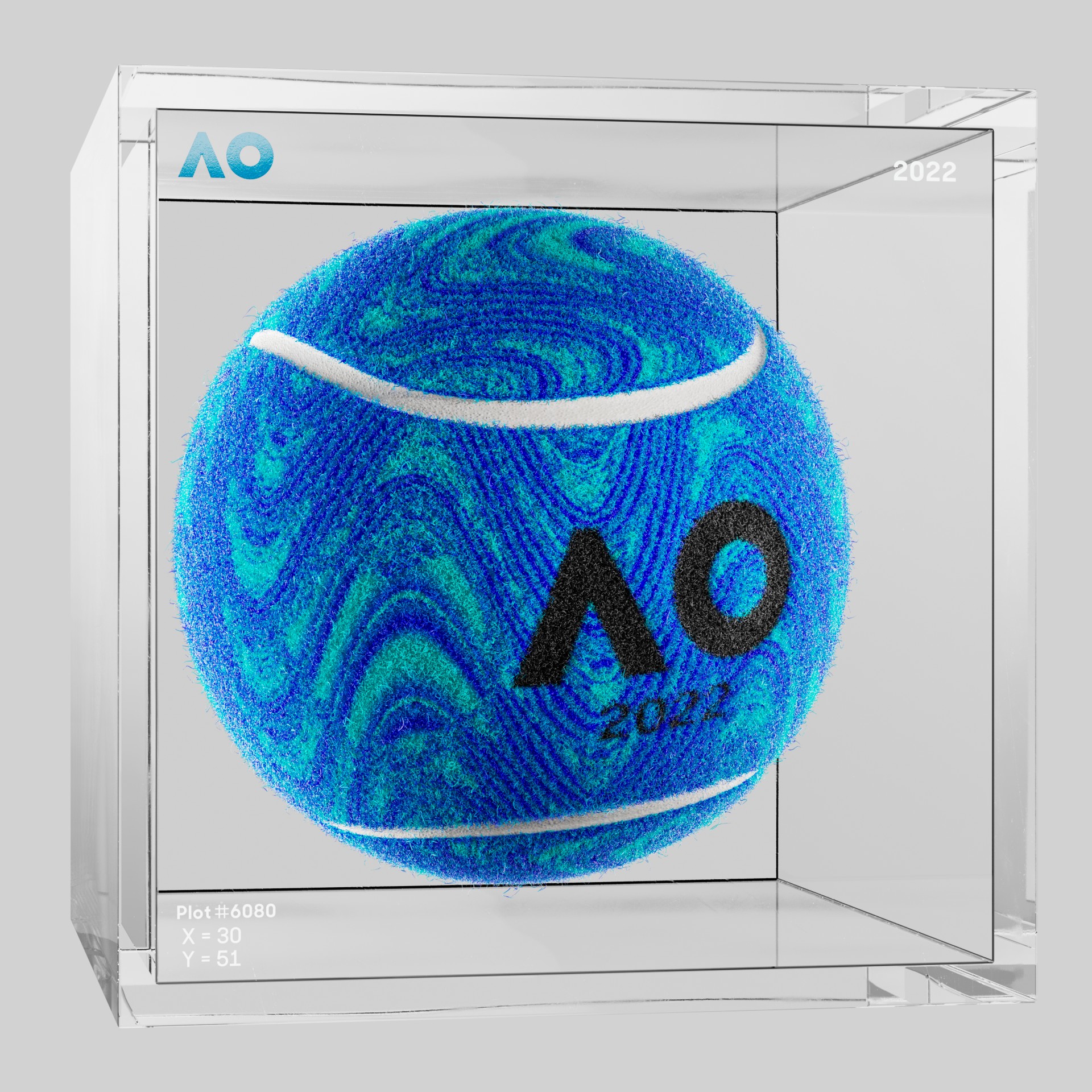 The Australian Open - The Australian Open Art Ball - AO Art Ball #5855 - NFT # 5855