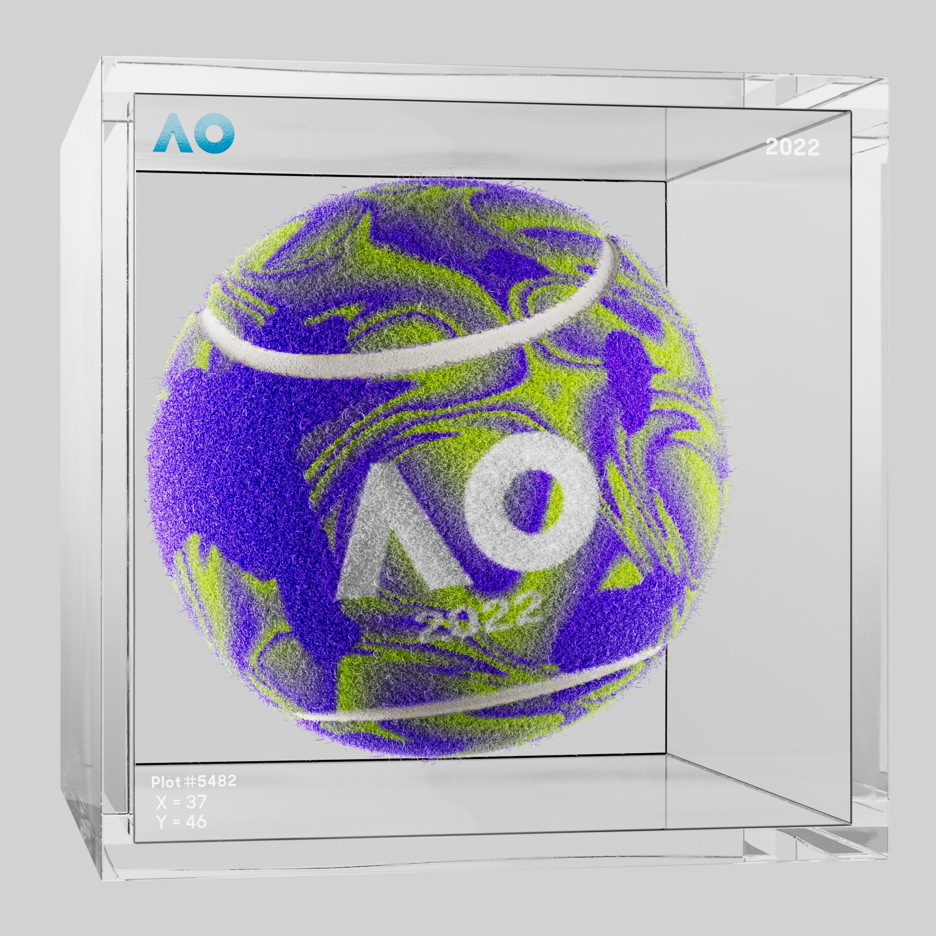 The Australian Open - The Australian Open Art Ball - AO Art Ball #586 - NFT # 586