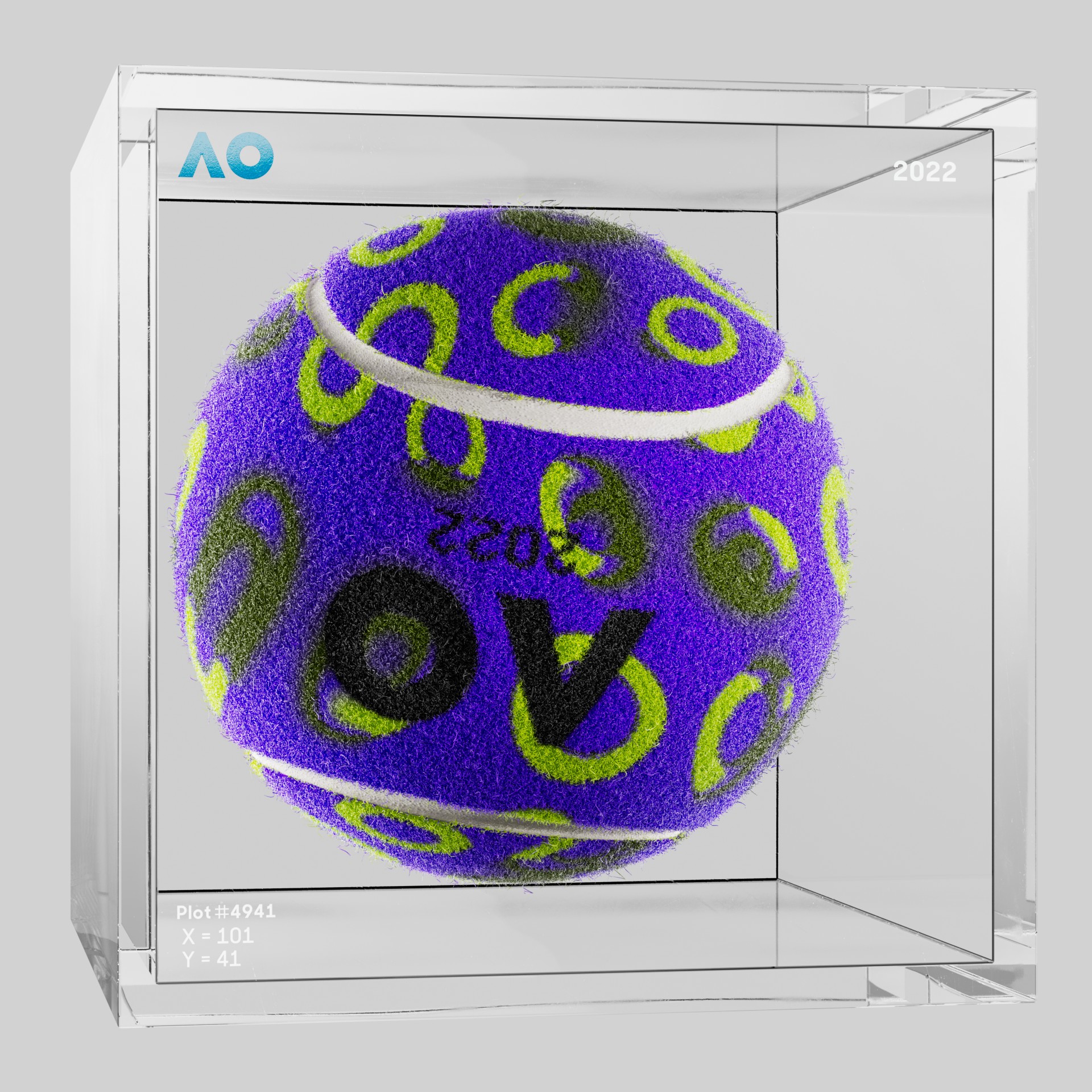 The Australian Open - The Australian Open Art Ball - AO Art Ball #5861 - NFT # 5861