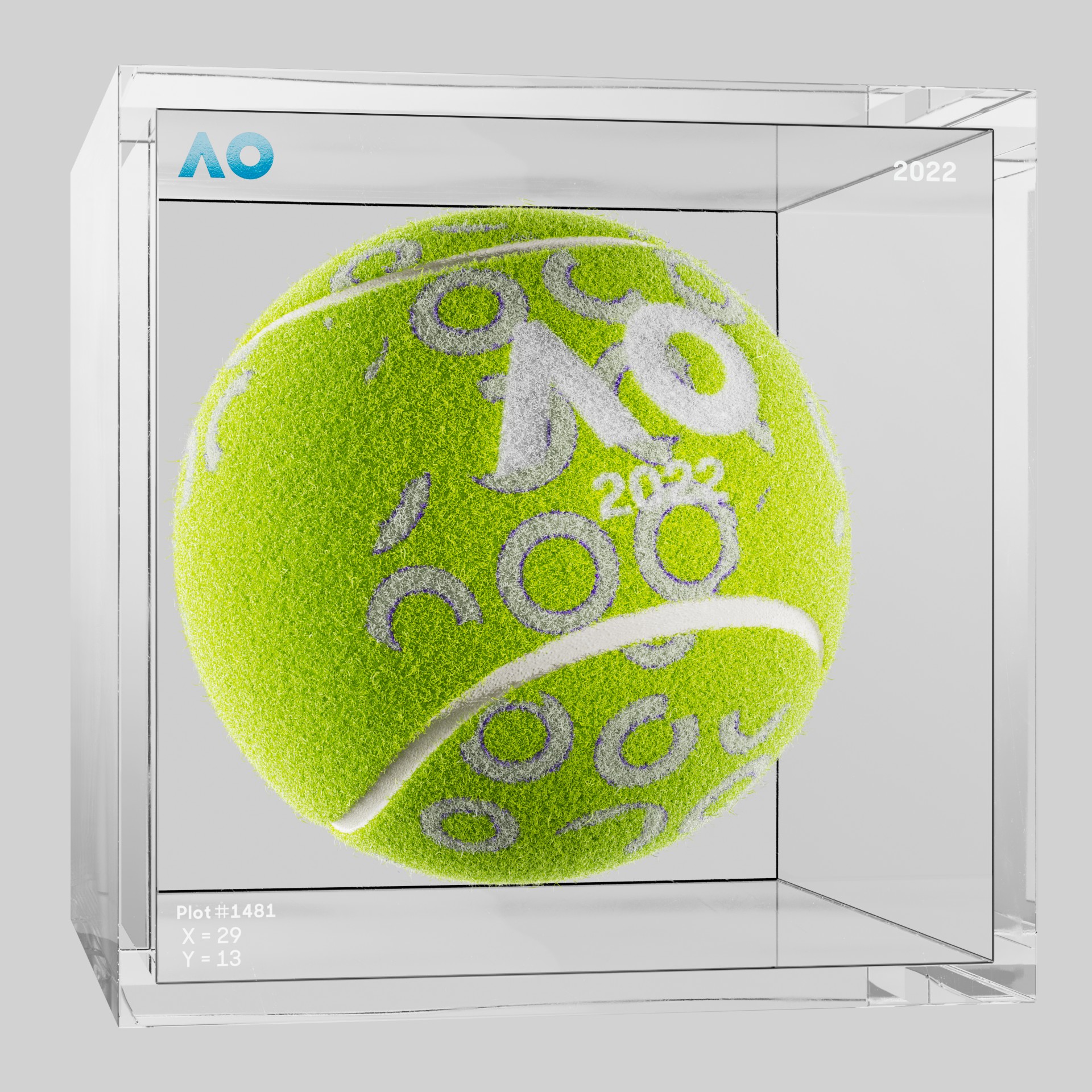 The Australian Open - The Australian Open Art Ball - AO Art Ball #5869 - NFT # 5869
