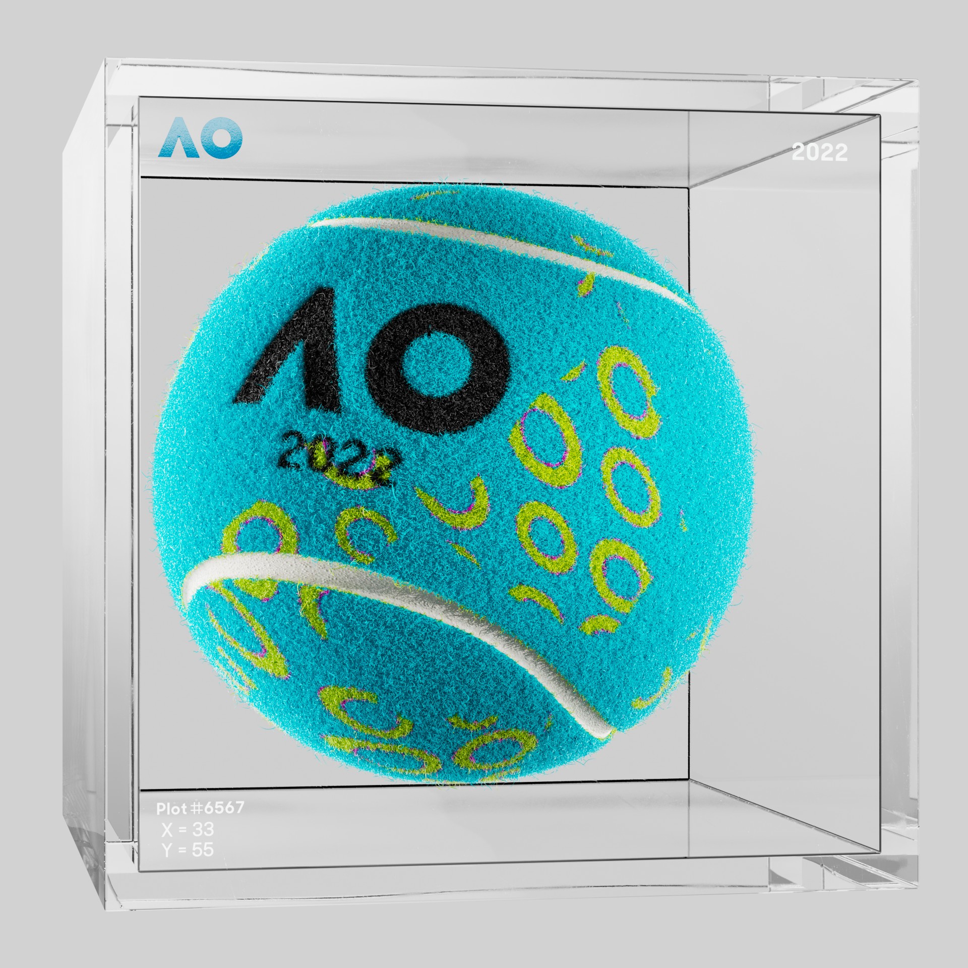 The Australian Open - The Australian Open Art Ball - AO Art Ball #5878 - NFT # 5878