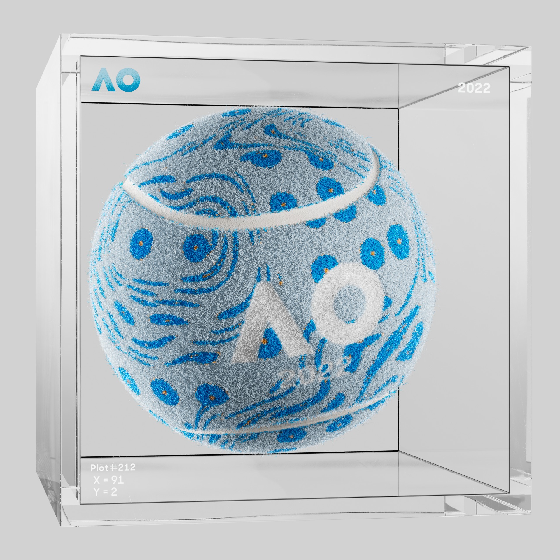 The Australian Open - The Australian Open Art Ball - AO Art Ball #588 - NFT # 588