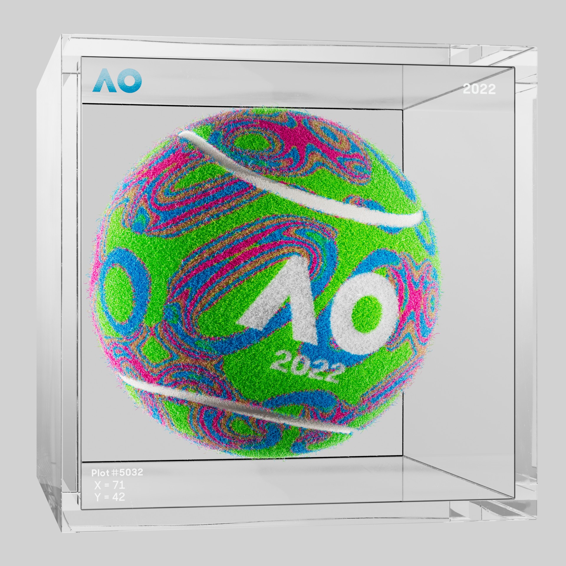 The Australian Open - The Australian Open Art Ball - AO Art Ball #5891 - NFT # 5891