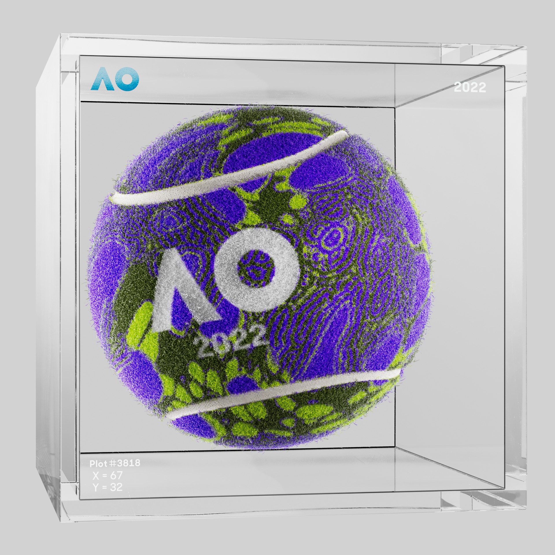 The Australian Open - The Australian Open Art Ball - AO Art Ball #5898 - NFT # 5898