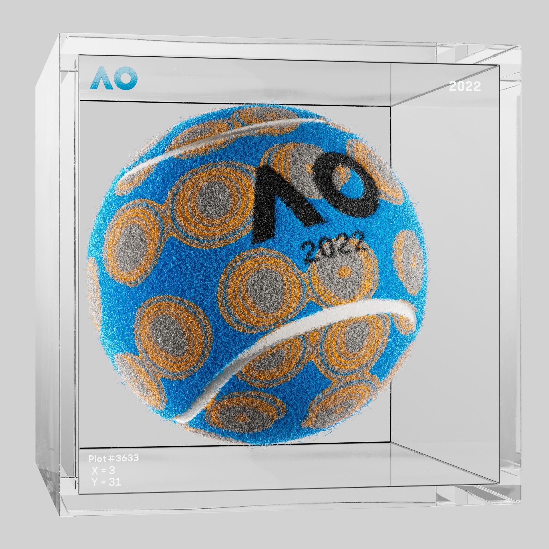 The Australian Open - The Australian Open Art Ball - AO Art Ball #5907 - NFT # 5907