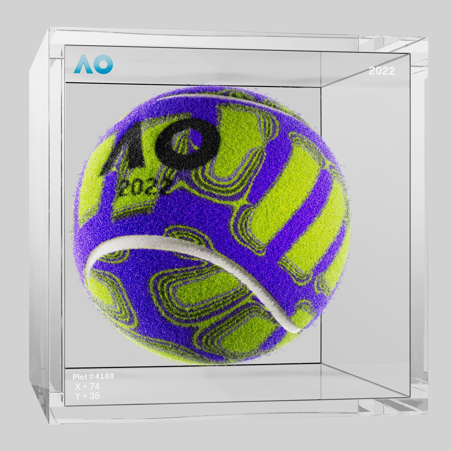 The Australian Open - The Australian Open Art Ball - AO Art Ball #591 - NFT # 591