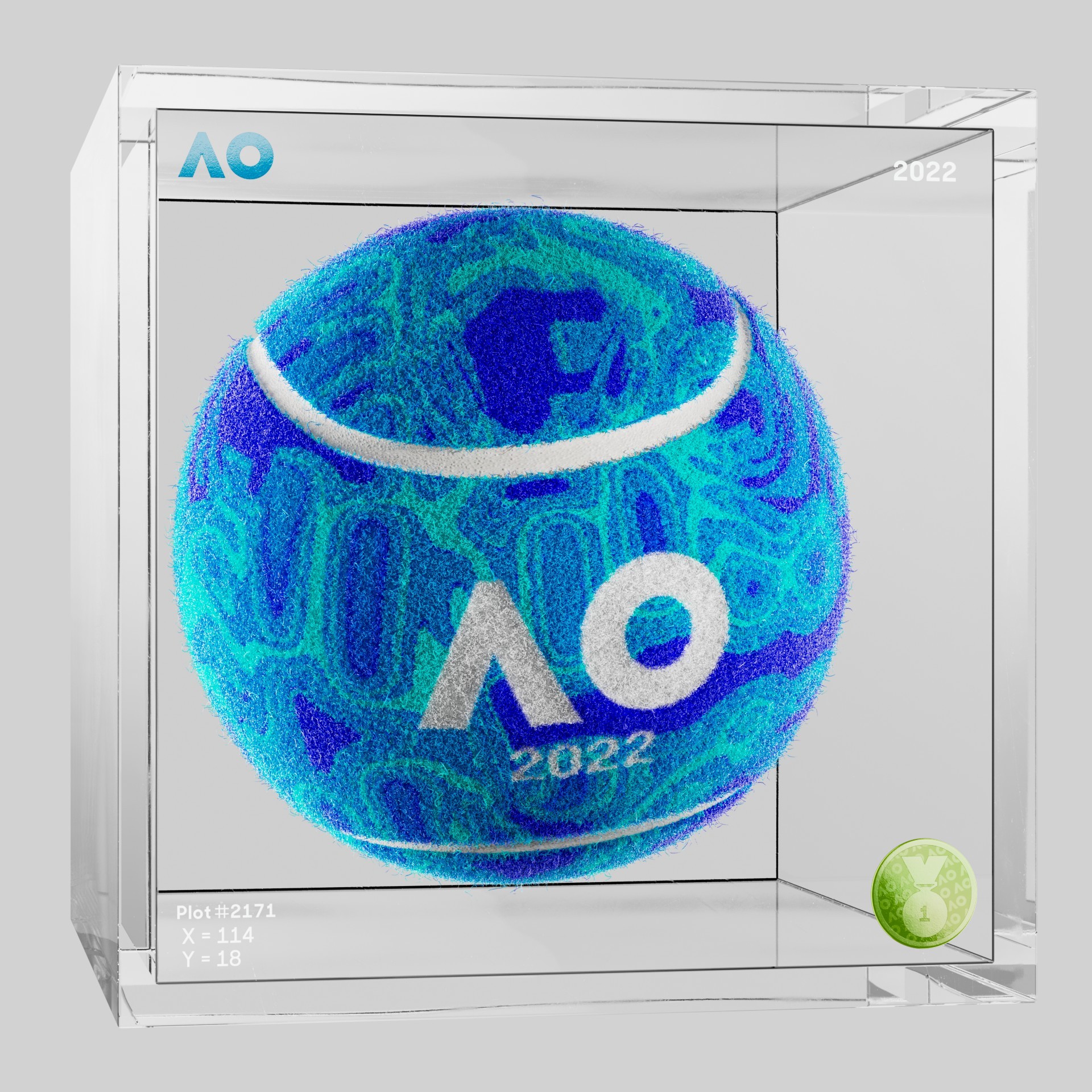 The Australian Open - The Australian Open Art Ball - AO Art Ball #592 - NFT # 592