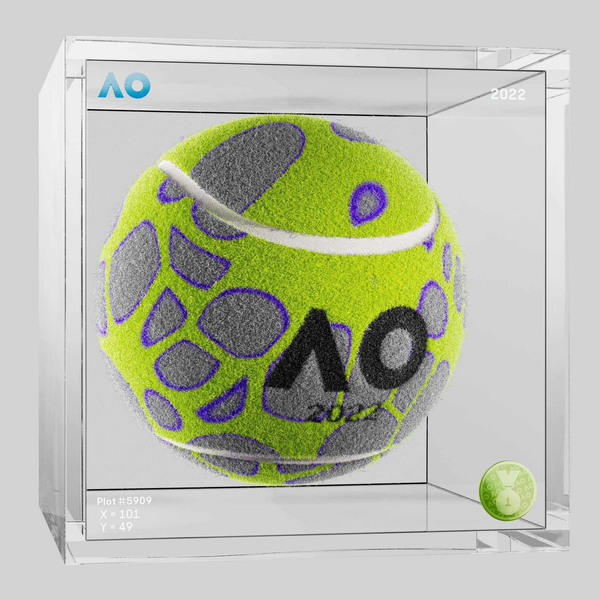 The Australian Open - The Australian Open Art Ball - AO Art Ball #5928 - NFT # 5928