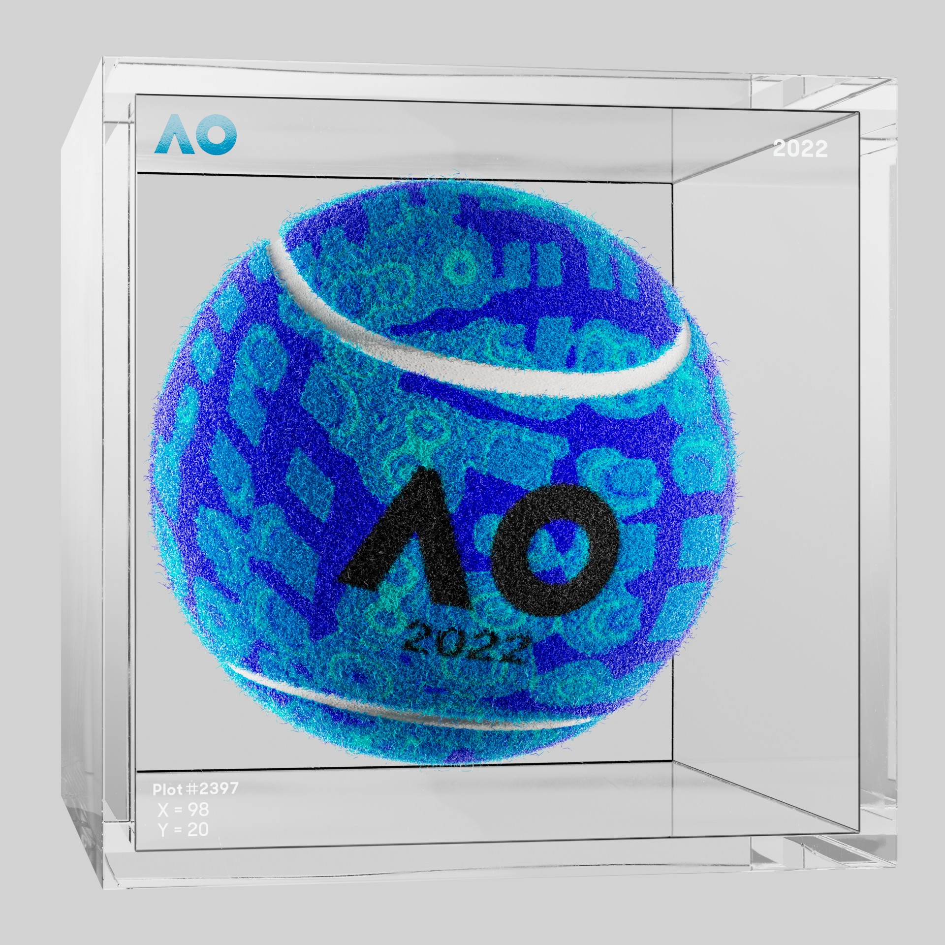 The Australian Open - The Australian Open Art Ball - AO Art Ball #593 - NFT # 593