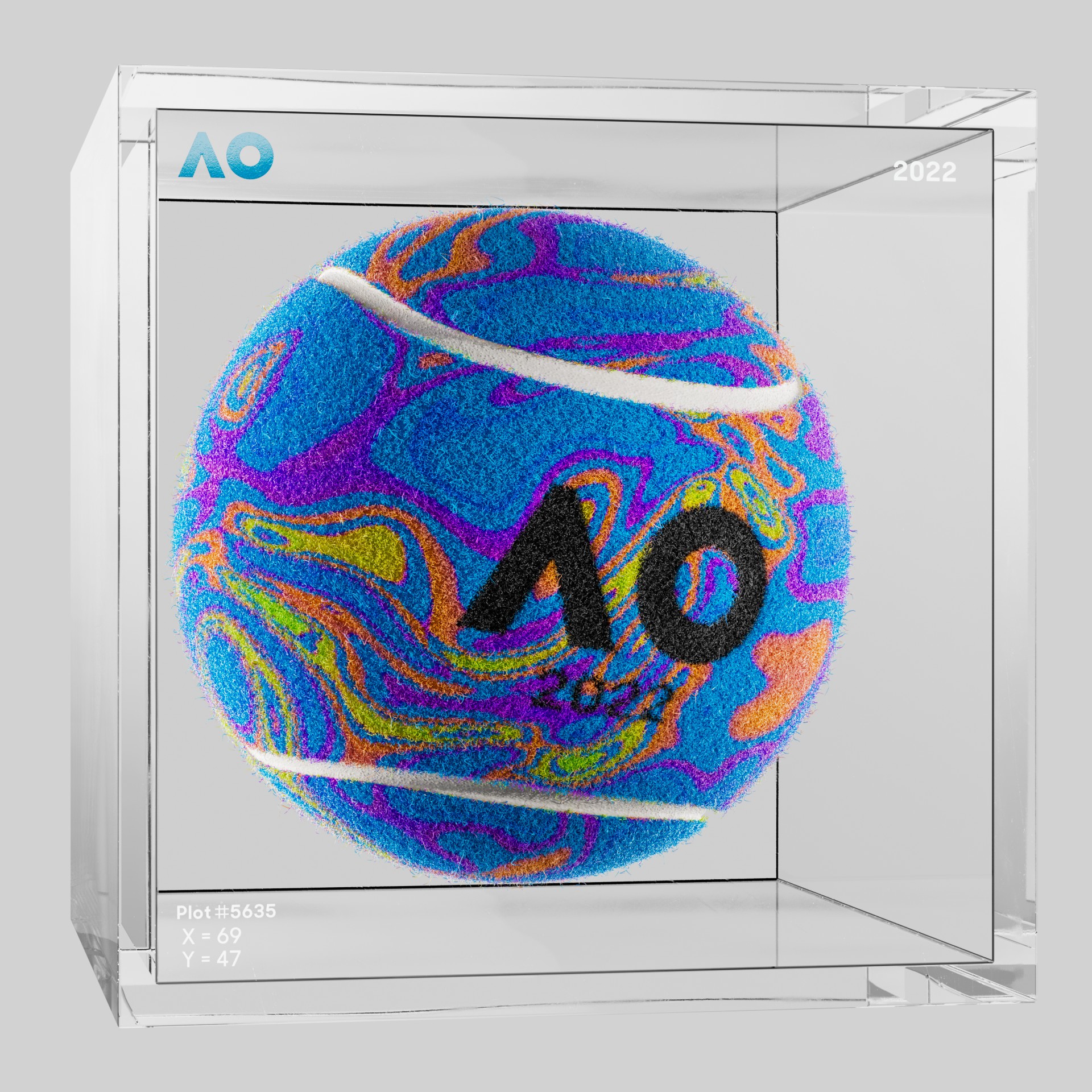 The Australian Open - The Australian Open Art Ball - AO Art Ball #5939 - NFT # 5939