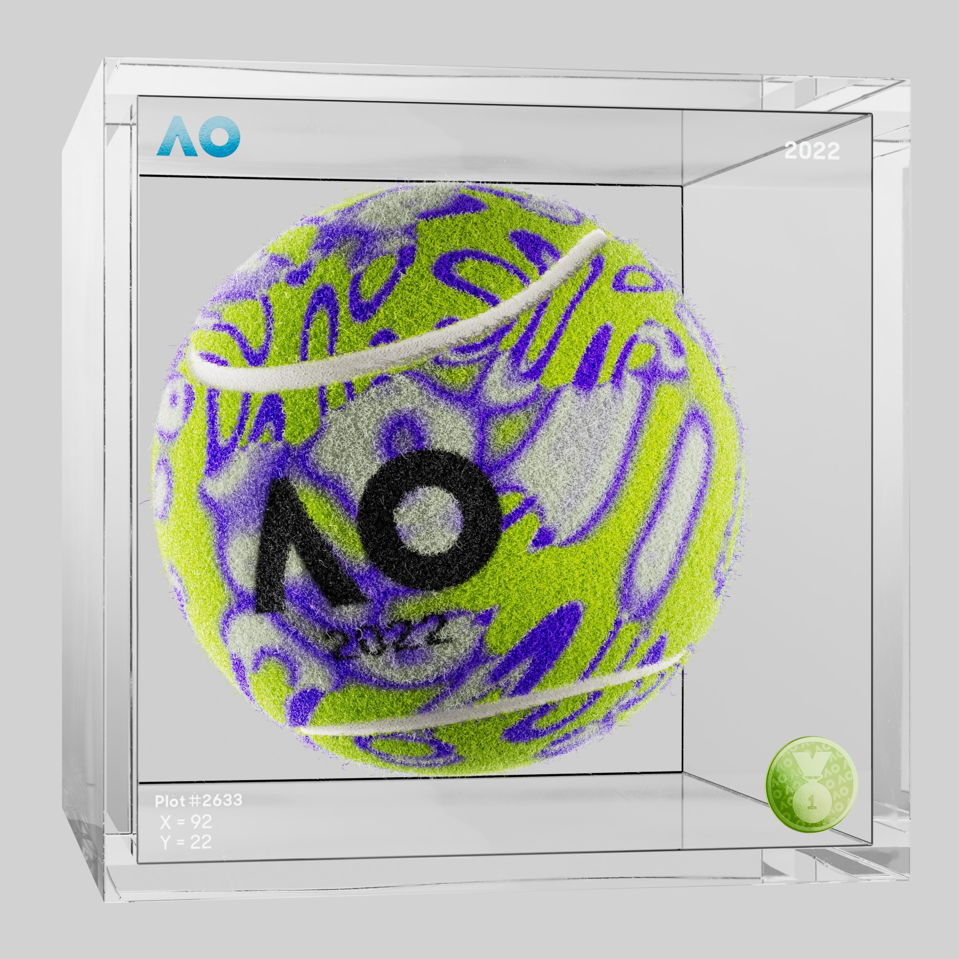 The Australian Open - The Australian Open Art Ball - AO Art Ball #5945 - NFT # 5945