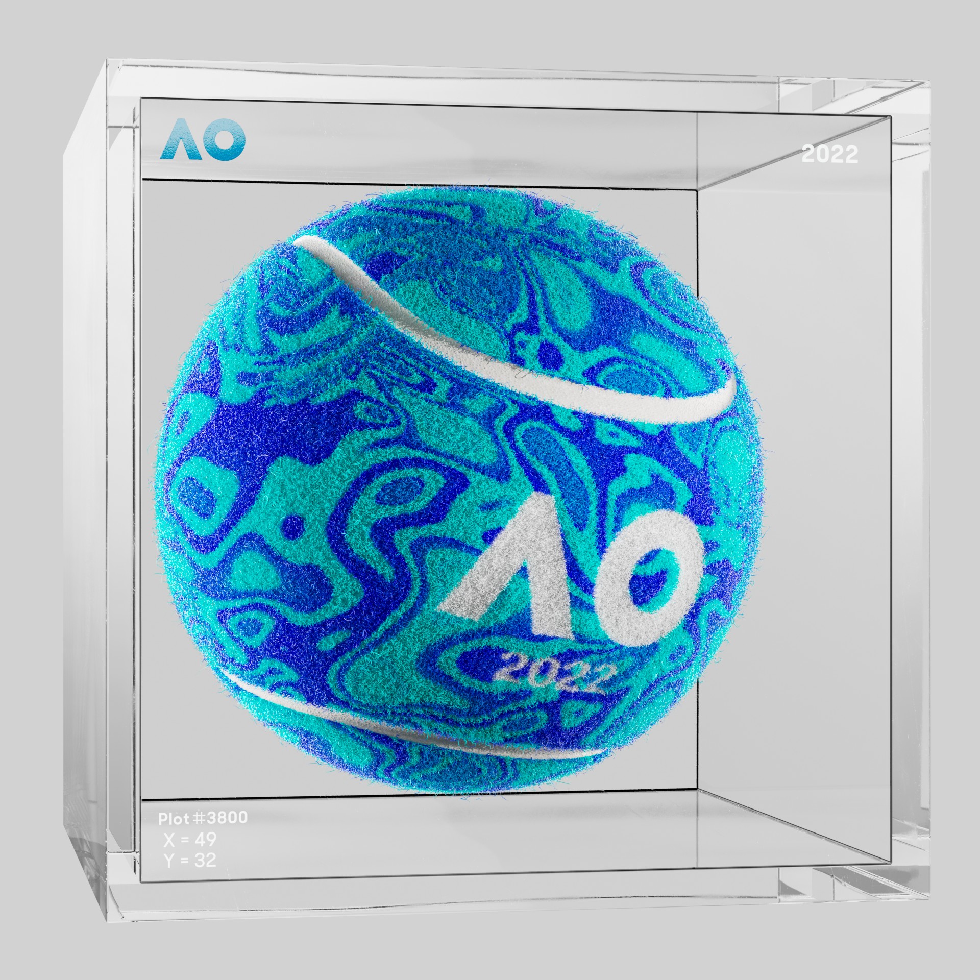 The Australian Open - The Australian Open Art Ball - AO Art Ball #5955 - NFT # 5955