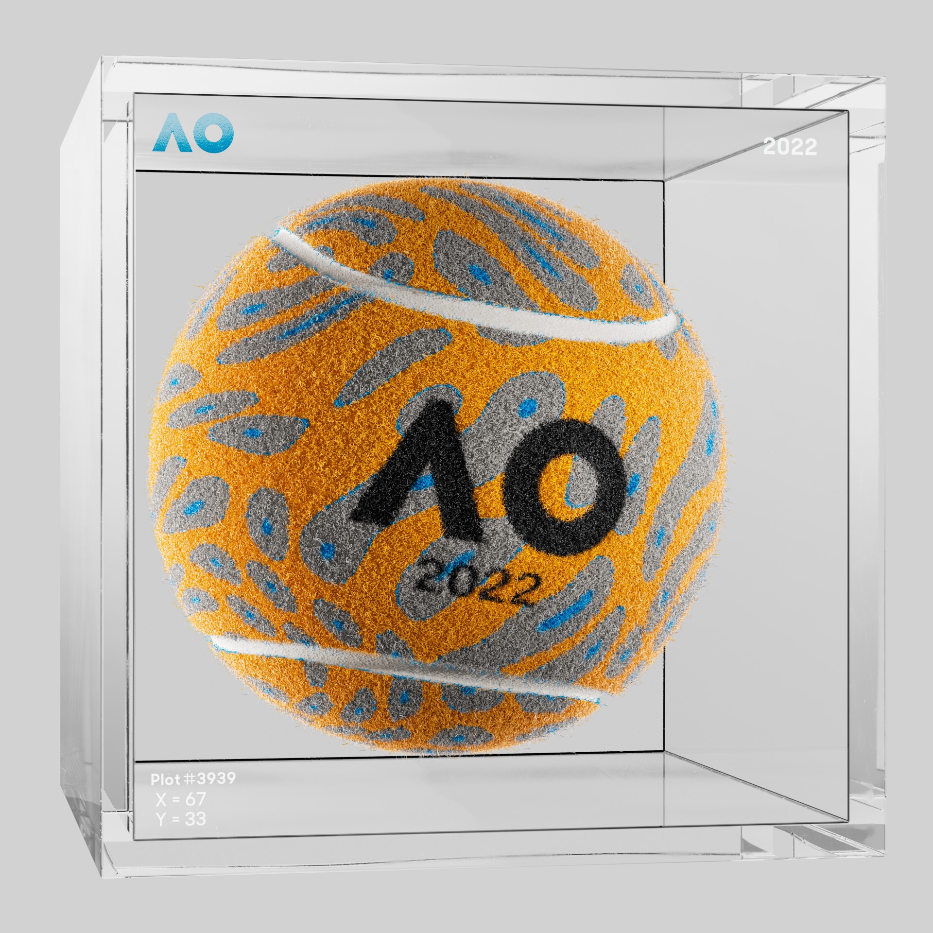 The Australian Open - The Australian Open Art Ball - AO Art Ball #598 - NFT # 598