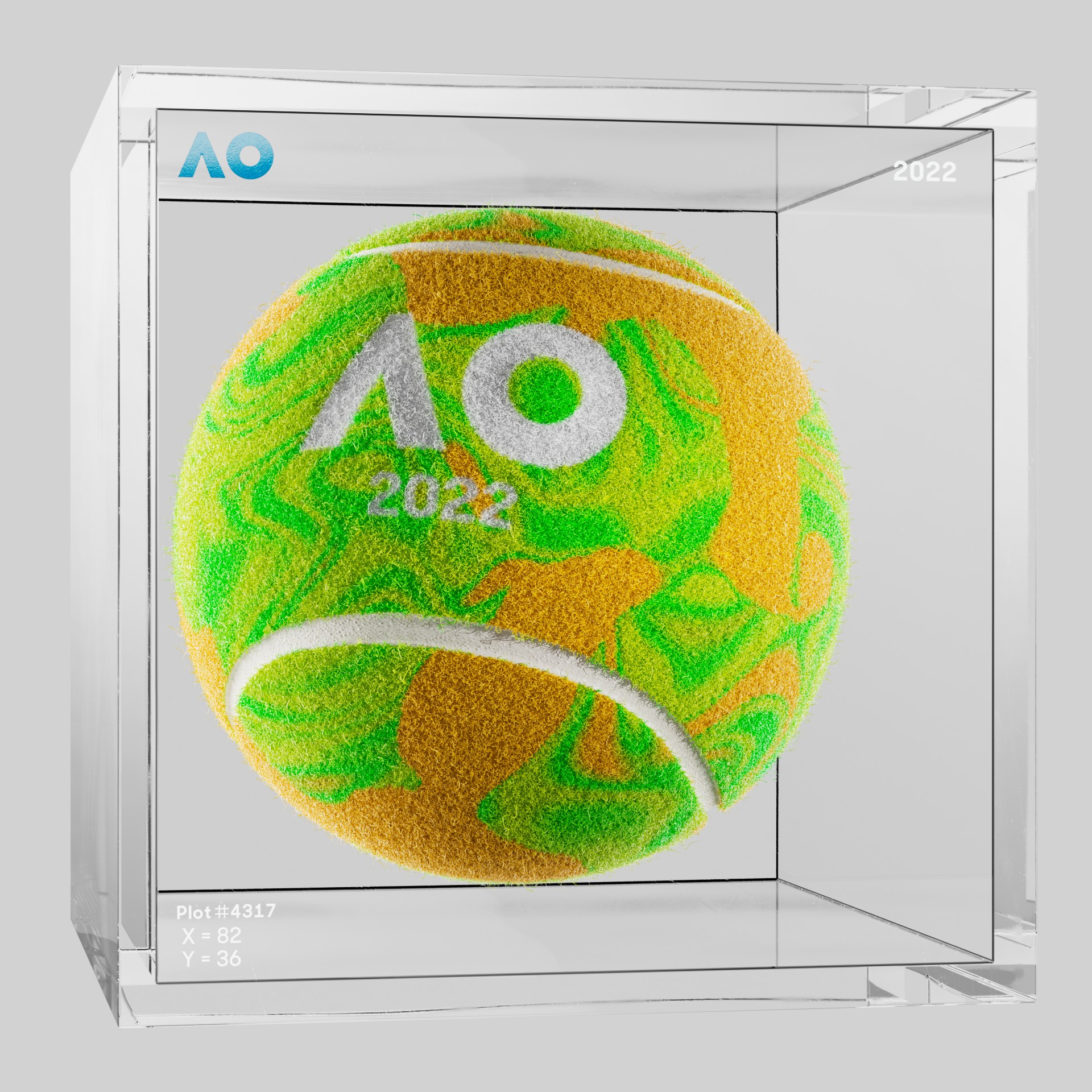 The Australian Open - The Australian Open Art Ball - AO Art Ball #599 - NFT # 599