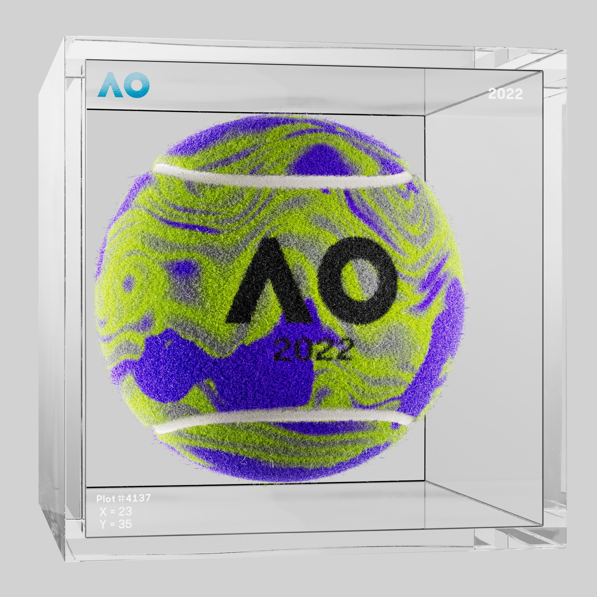 The Australian Open - The Australian Open Art Ball - AO Art Ball #60 - NFT # 60