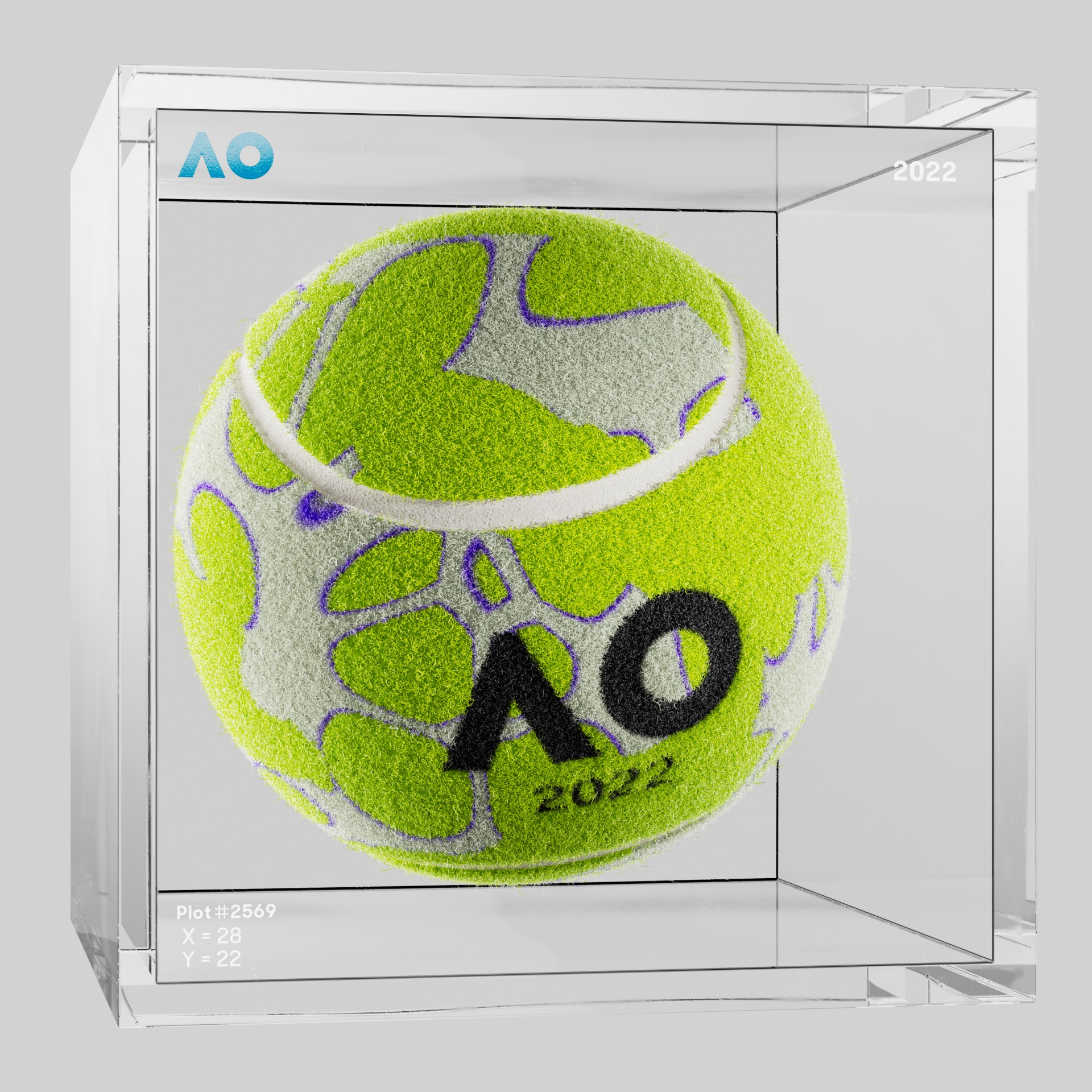The Australian Open - The Australian Open Art Ball - AO Art Ball #6013 - NFT # 6013