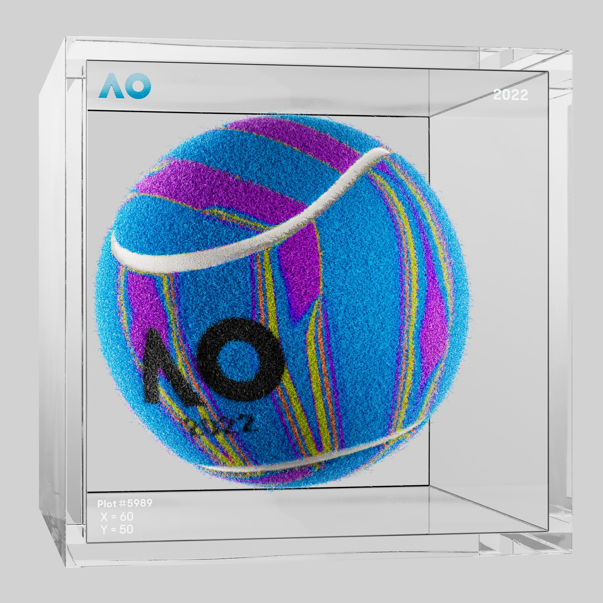 The Australian Open - The Australian Open Art Ball - AO Art Ball #6017 - NFT # 6017