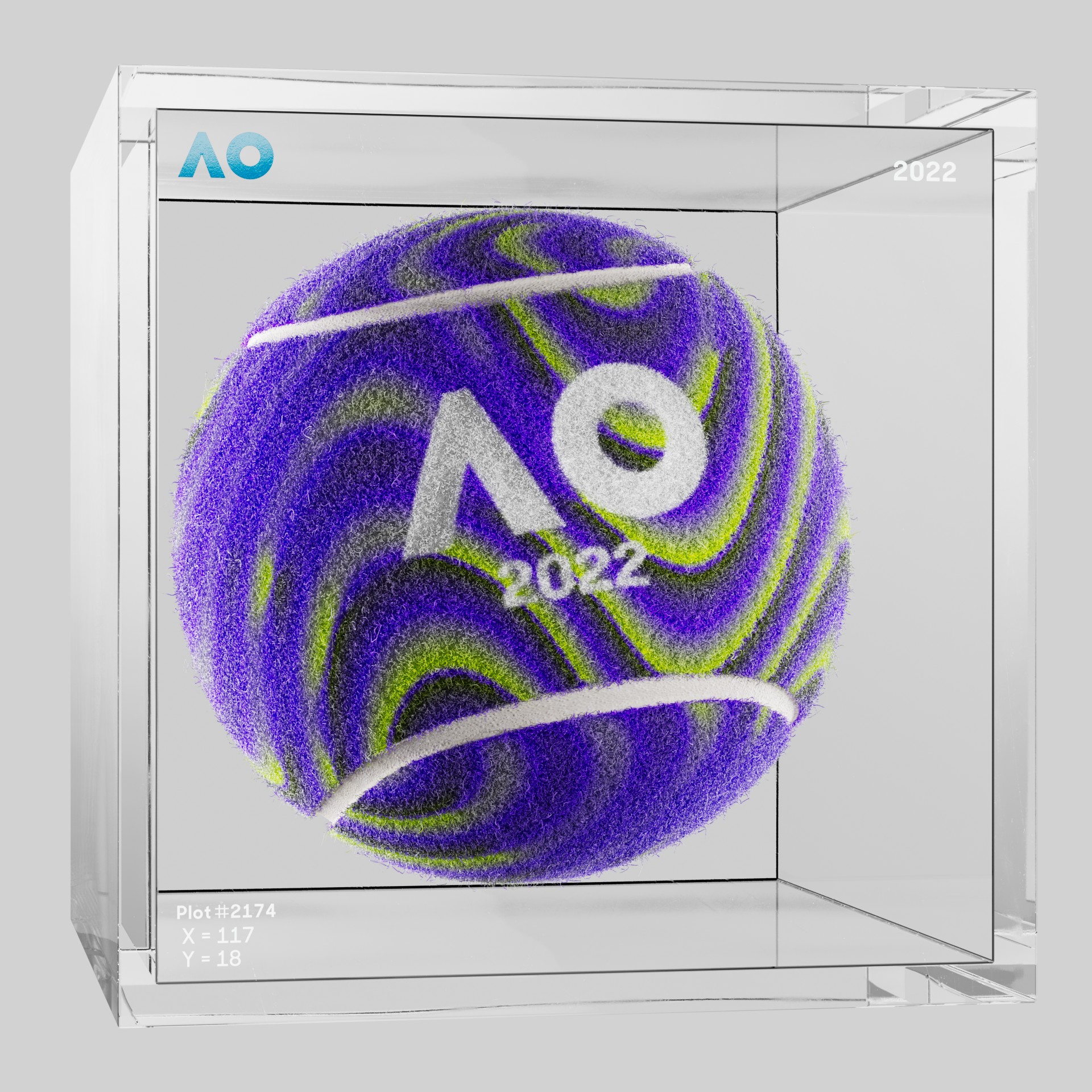 The Australian Open - The Australian Open Art Ball - AO Art Ball #6044 - NFT # 6044