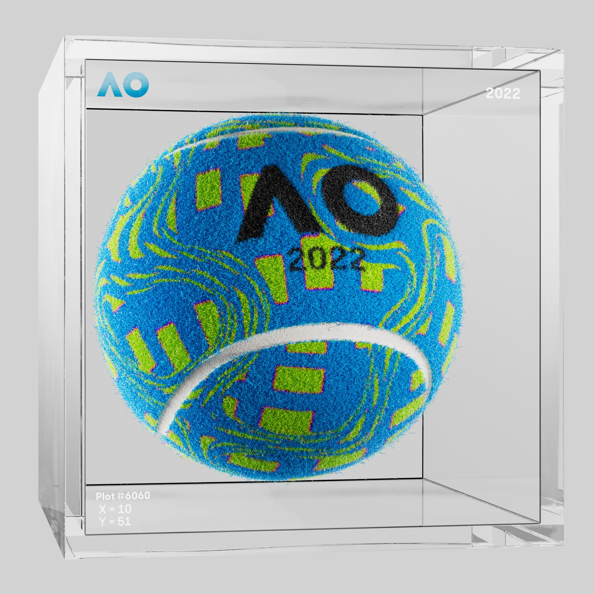 The Australian Open - The Australian Open Art Ball - AO Art Ball #6045 - NFT # 6045