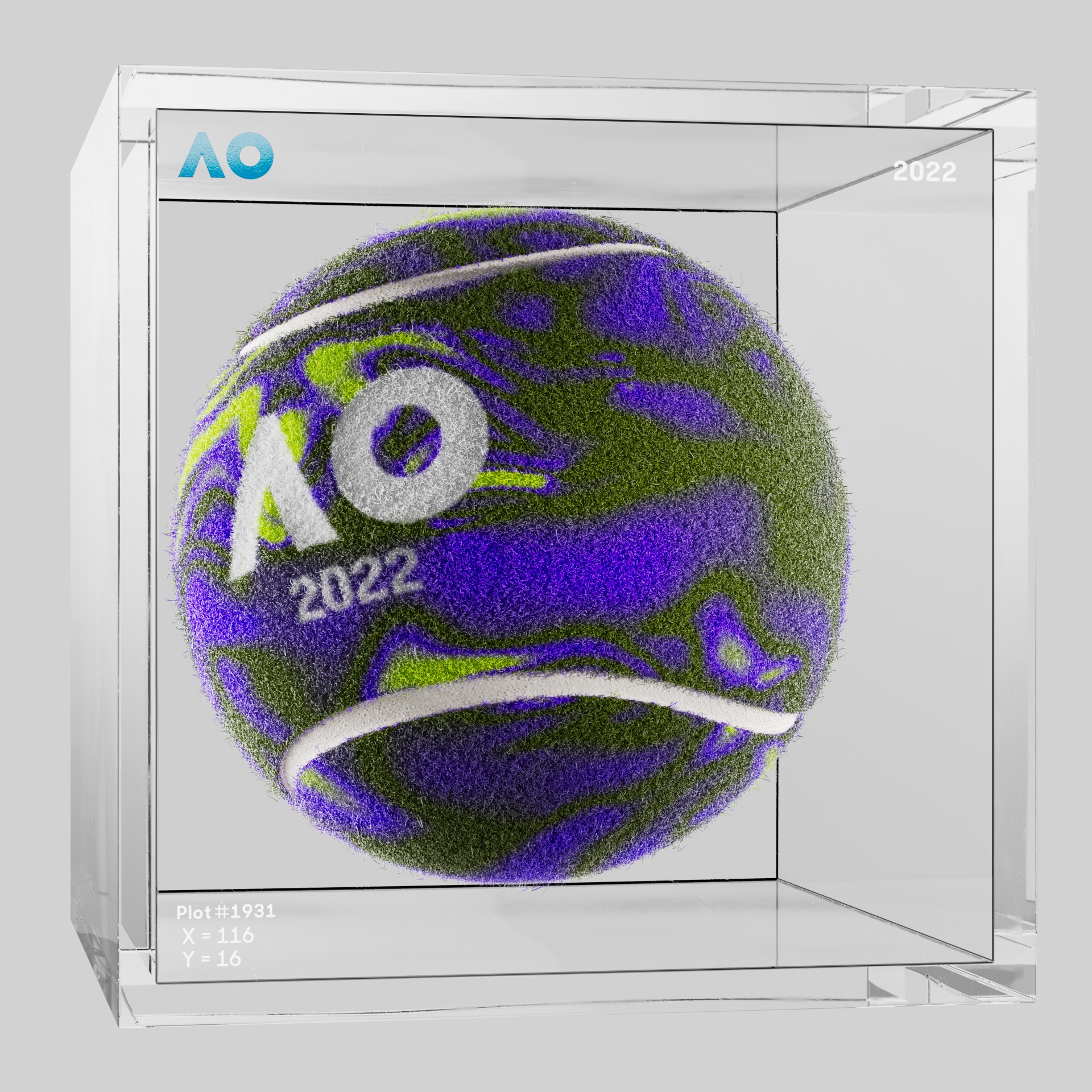The Australian Open - The Australian Open Art Ball - AO Art Ball #6047 - NFT # 6047