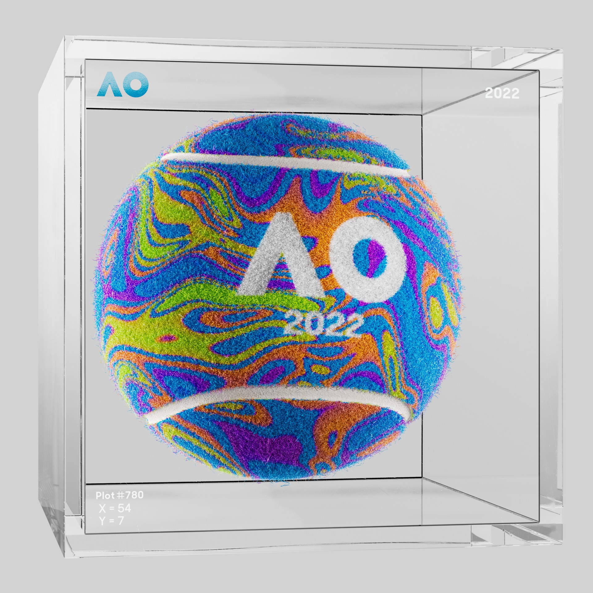 The Australian Open - The Australian Open Art Ball - AO Art Ball #605 - NFT # 605