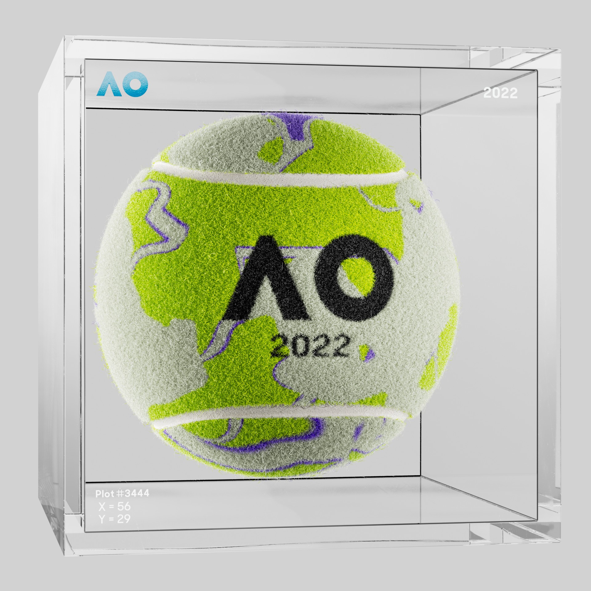 The Australian Open - The Australian Open Art Ball - AO Art Ball #6051 - NFT # 6051