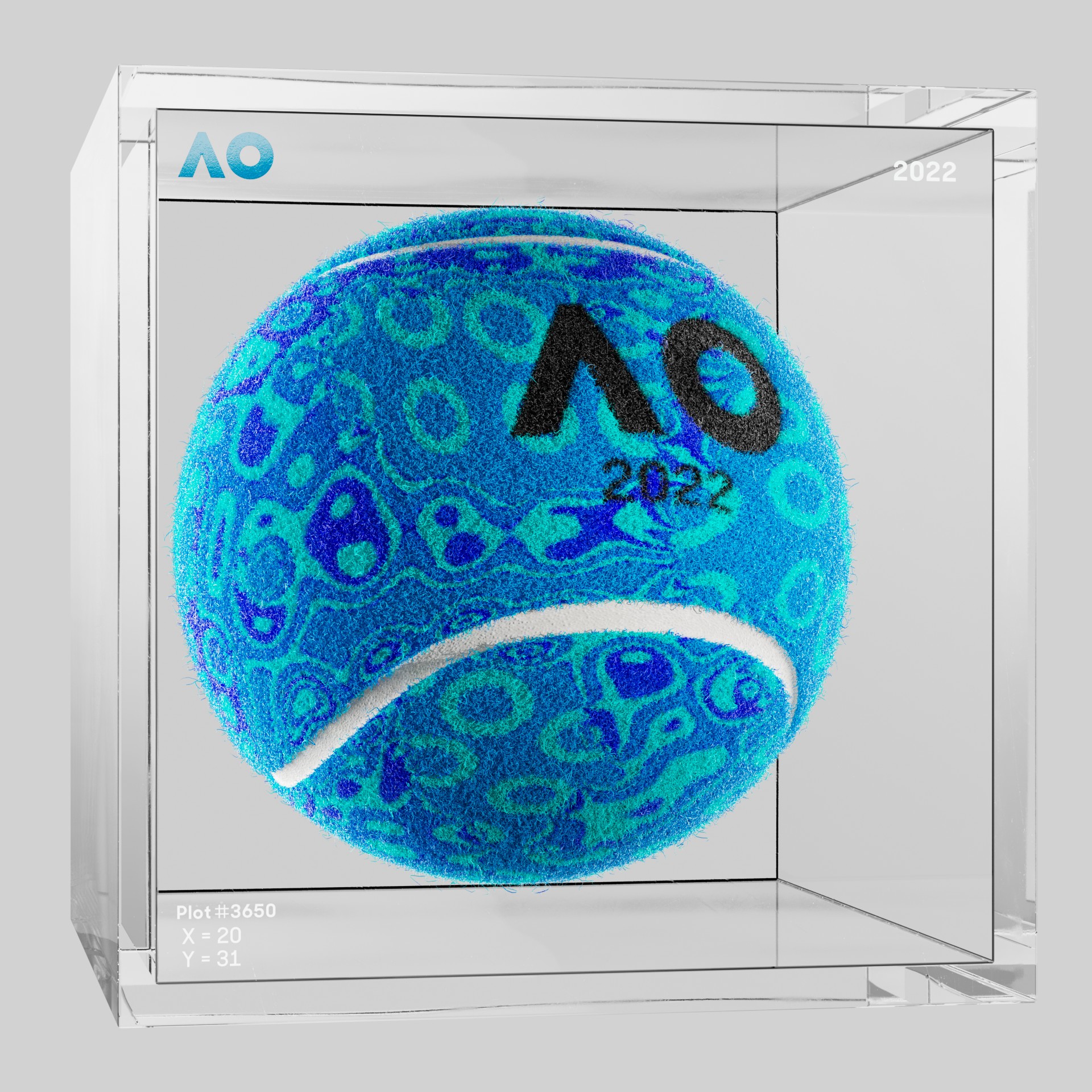 The Australian Open - The Australian Open Art Ball - AO Art Ball #6053 - NFT # 6053