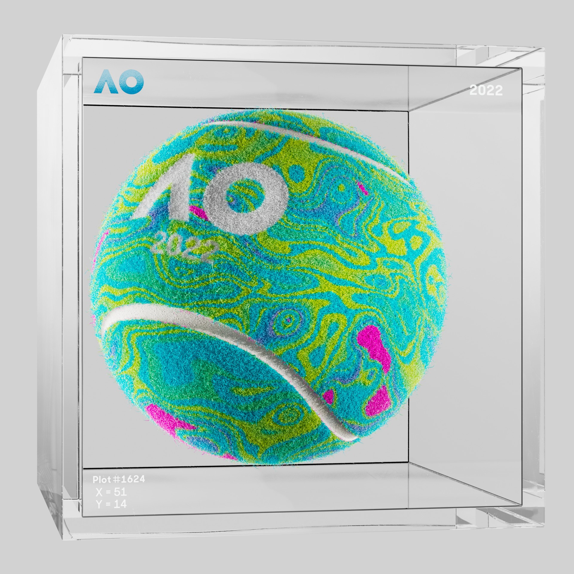 The Australian Open - The Australian Open Art Ball - AO Art Ball #6057 - NFT # 6057