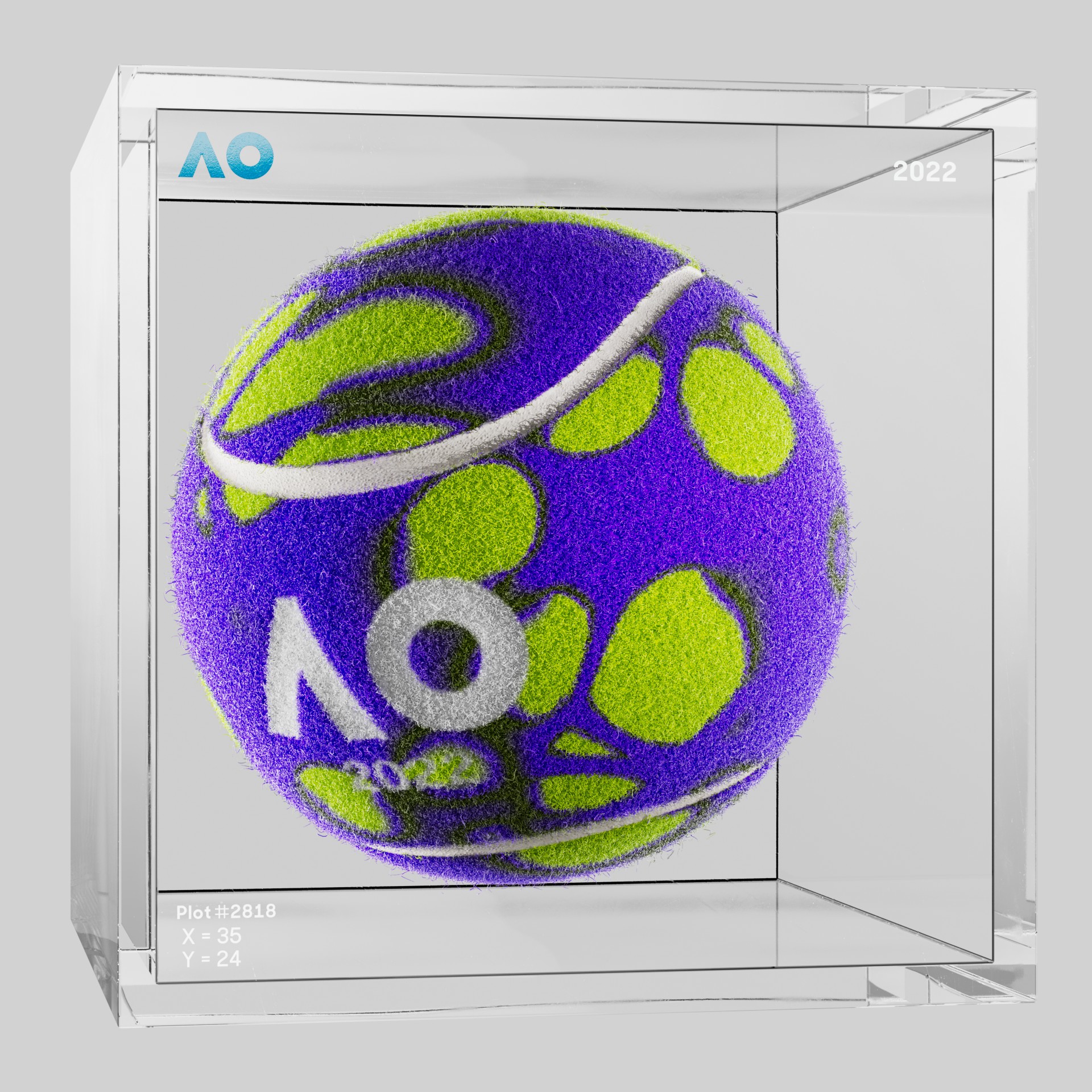 The Australian Open - The Australian Open Art Ball - AO Art Ball #6064 - NFT # 6064