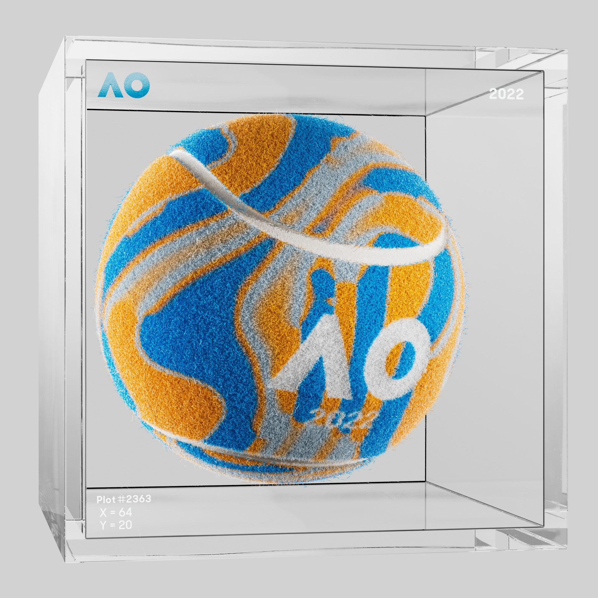 The Australian Open - The Australian Open Art Ball - AO Art Ball #6069 - NFT # 6069