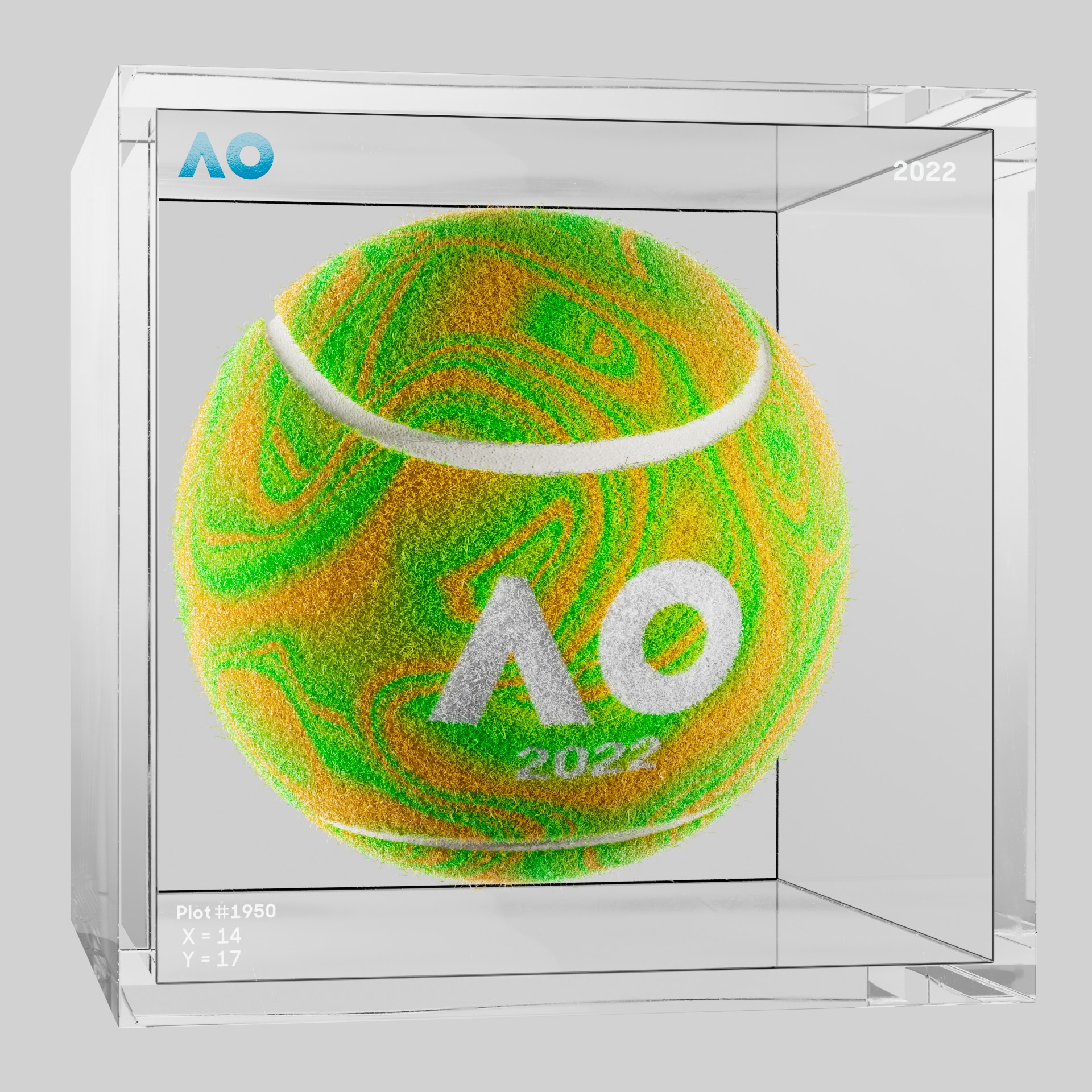 The Australian Open - The Australian Open Art Ball - AO Art Ball #6072 - NFT # 6072