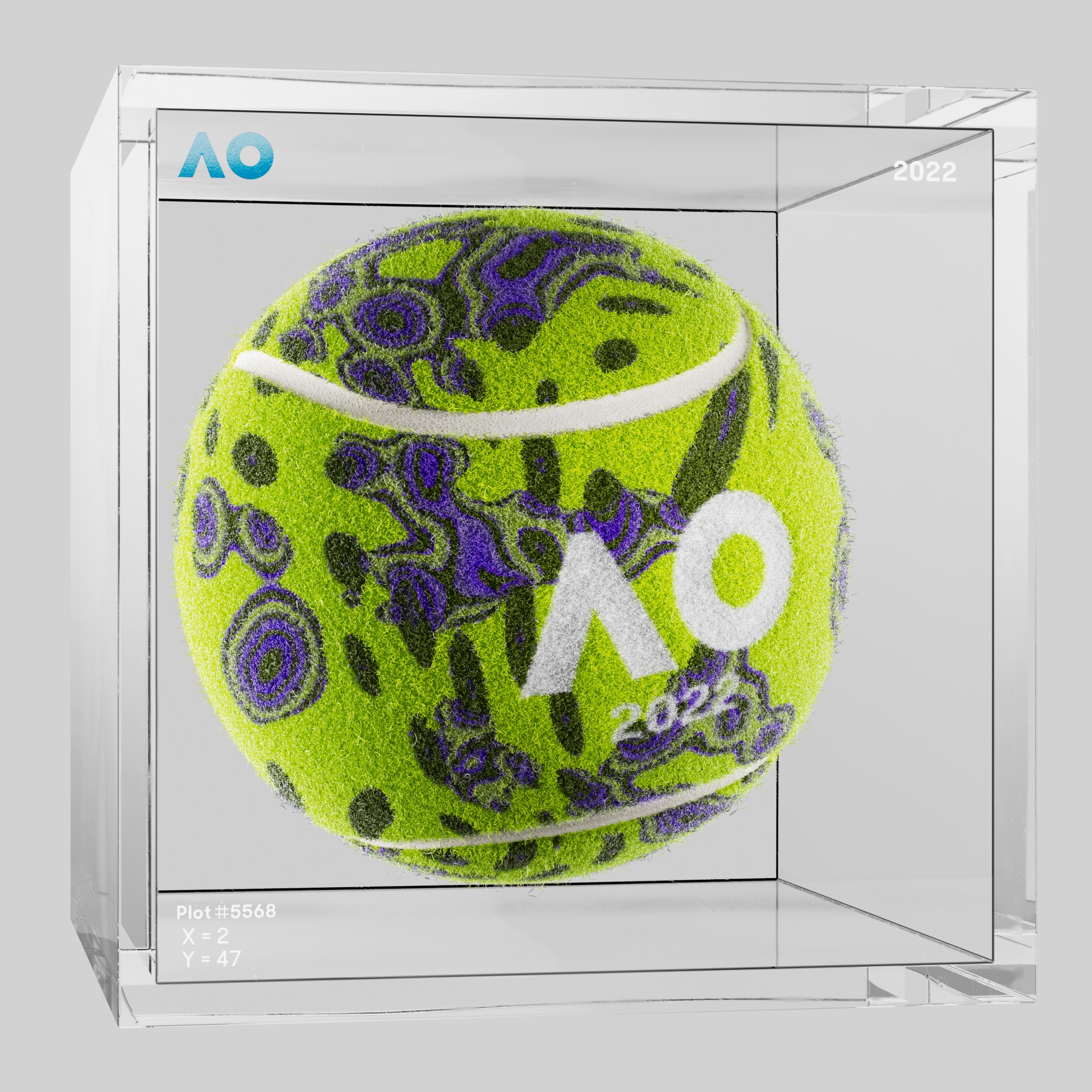 The Australian Open - The Australian Open Art Ball - AO Art Ball #608 - NFT # 608