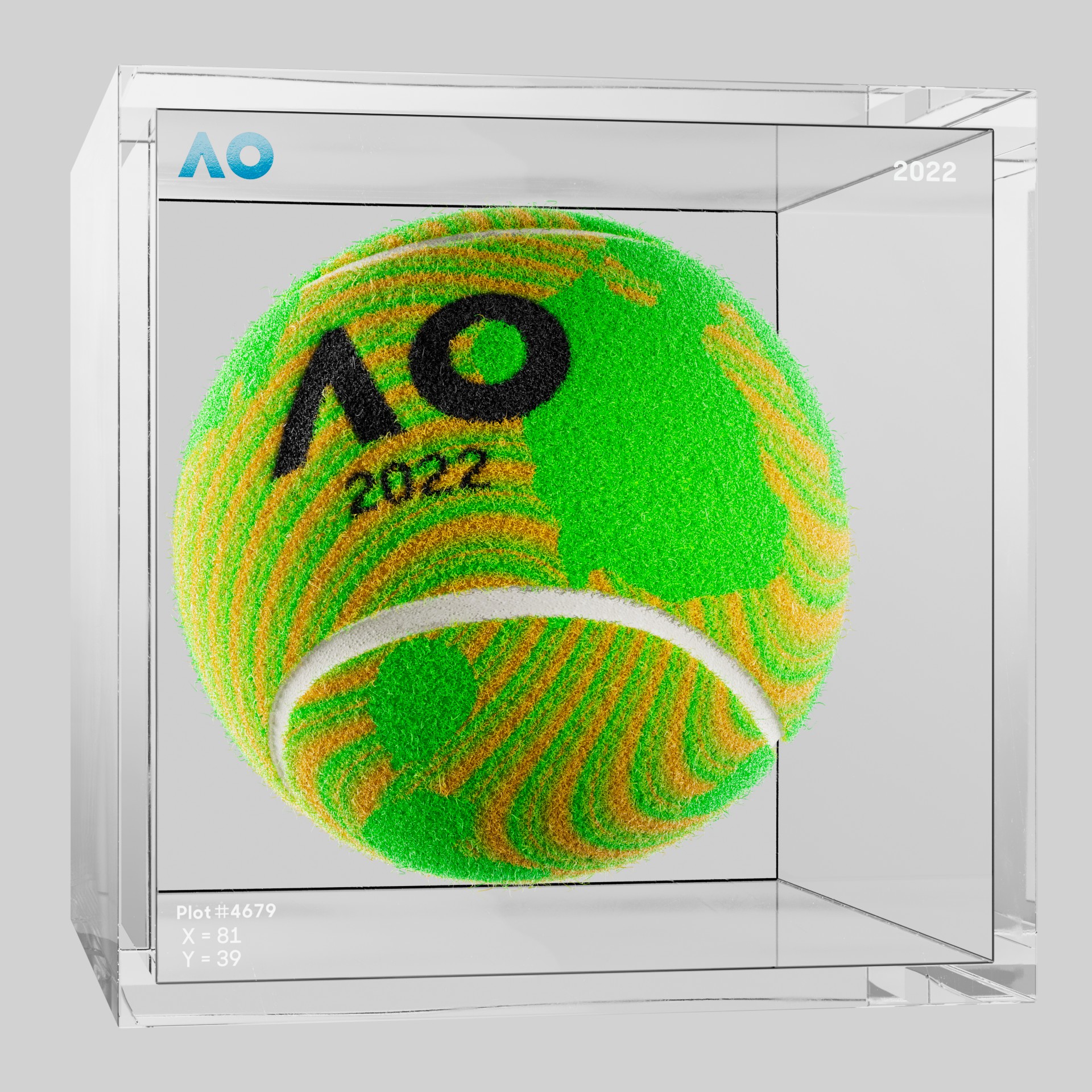 The Australian Open - The Australian Open Art Ball - AO Art Ball #6086 - NFT # 6086