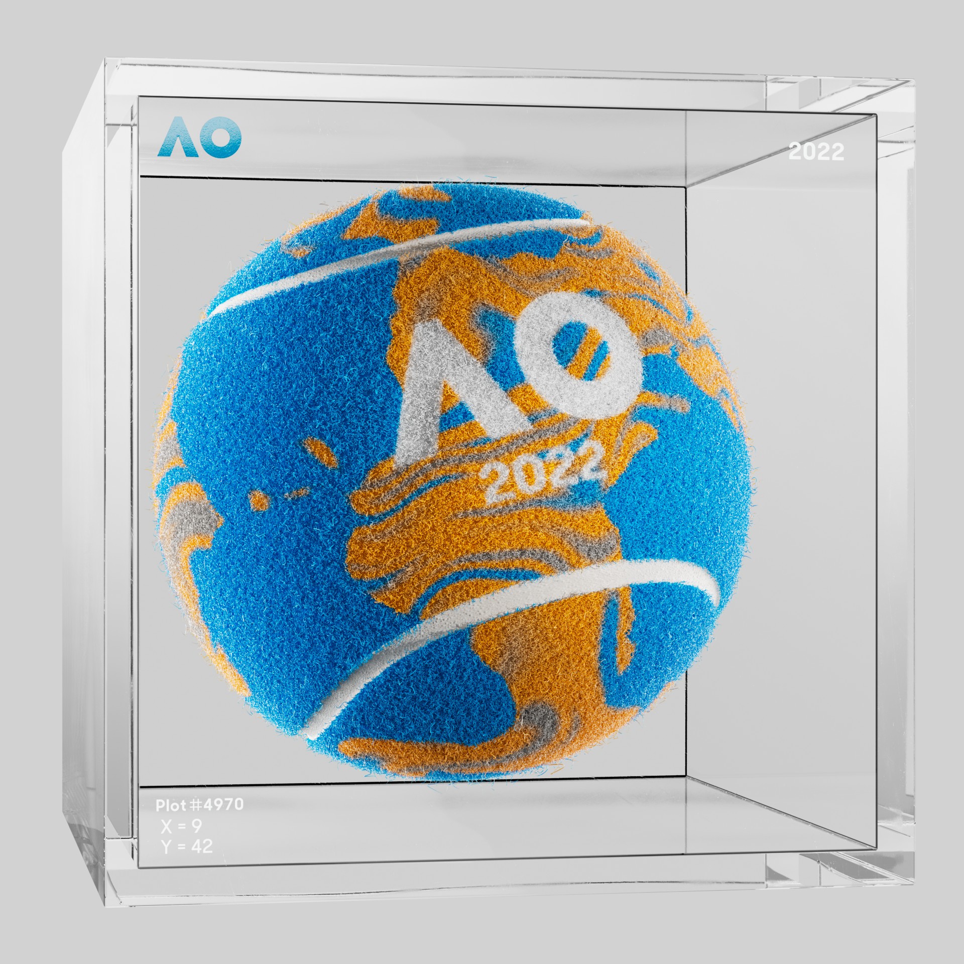 The Australian Open - The Australian Open Art Ball - AO Art Ball #609 - NFT # 609