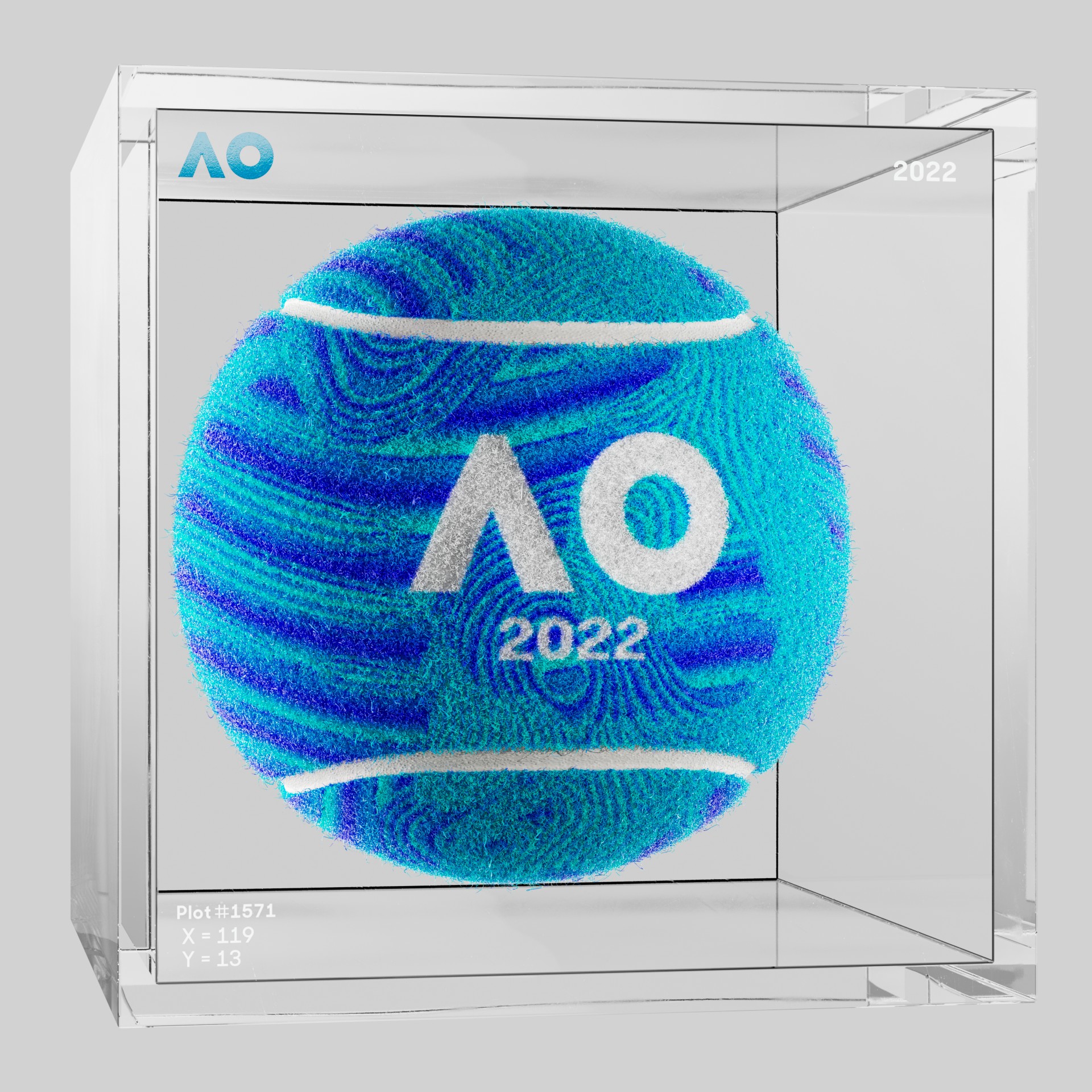 The Australian Open - The Australian Open Art Ball - AO Art Ball #6091 - NFT # 6091