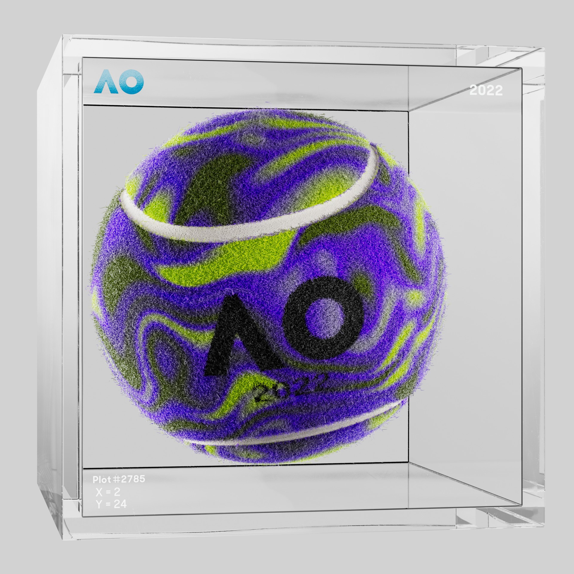 The Australian Open - The Australian Open Art Ball - AO Art Ball #6096 - NFT # 6096
