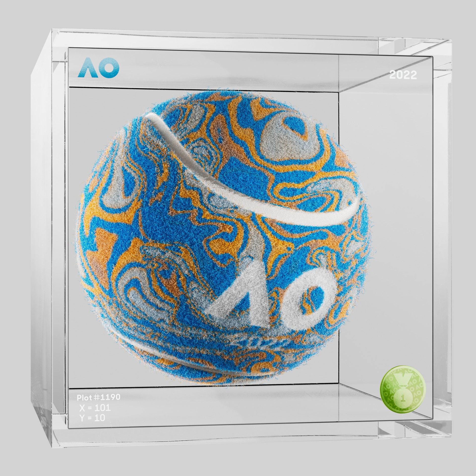 The Australian Open - The Australian Open Art Ball - AO Art Ball #6104 - NFT # 6104