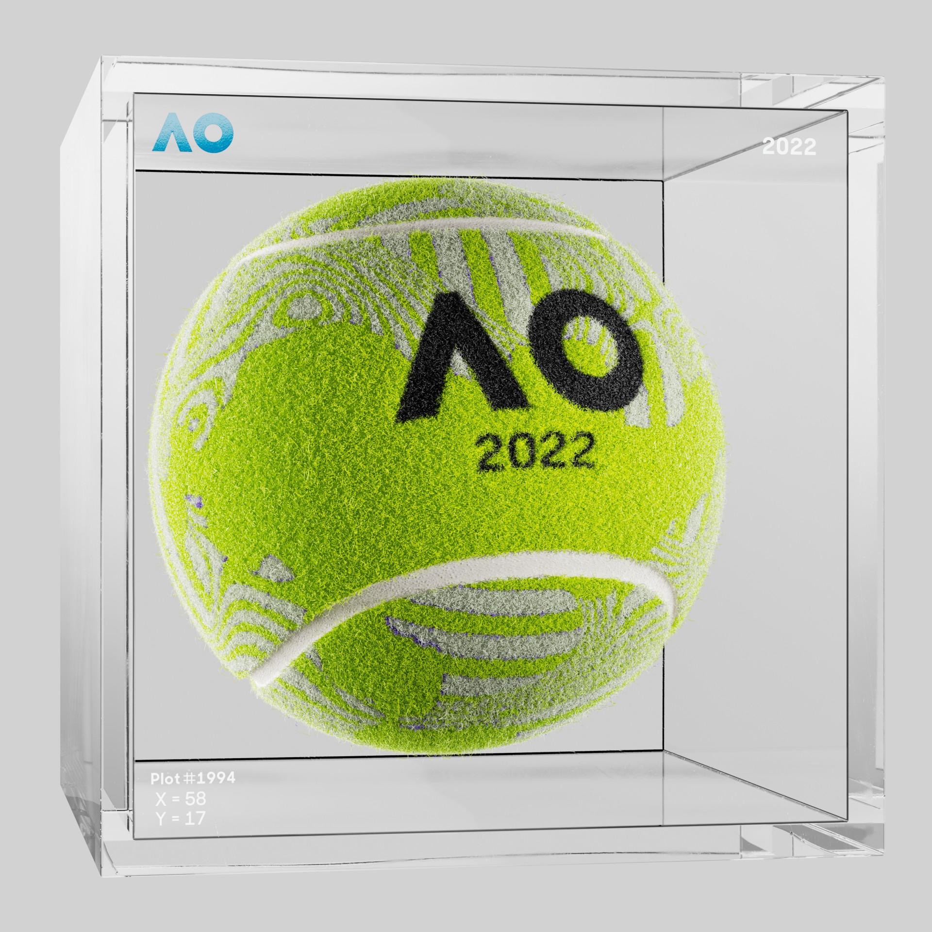 The Australian Open - The Australian Open Art Ball - AO Art Ball #6110 - NFT # 6110
