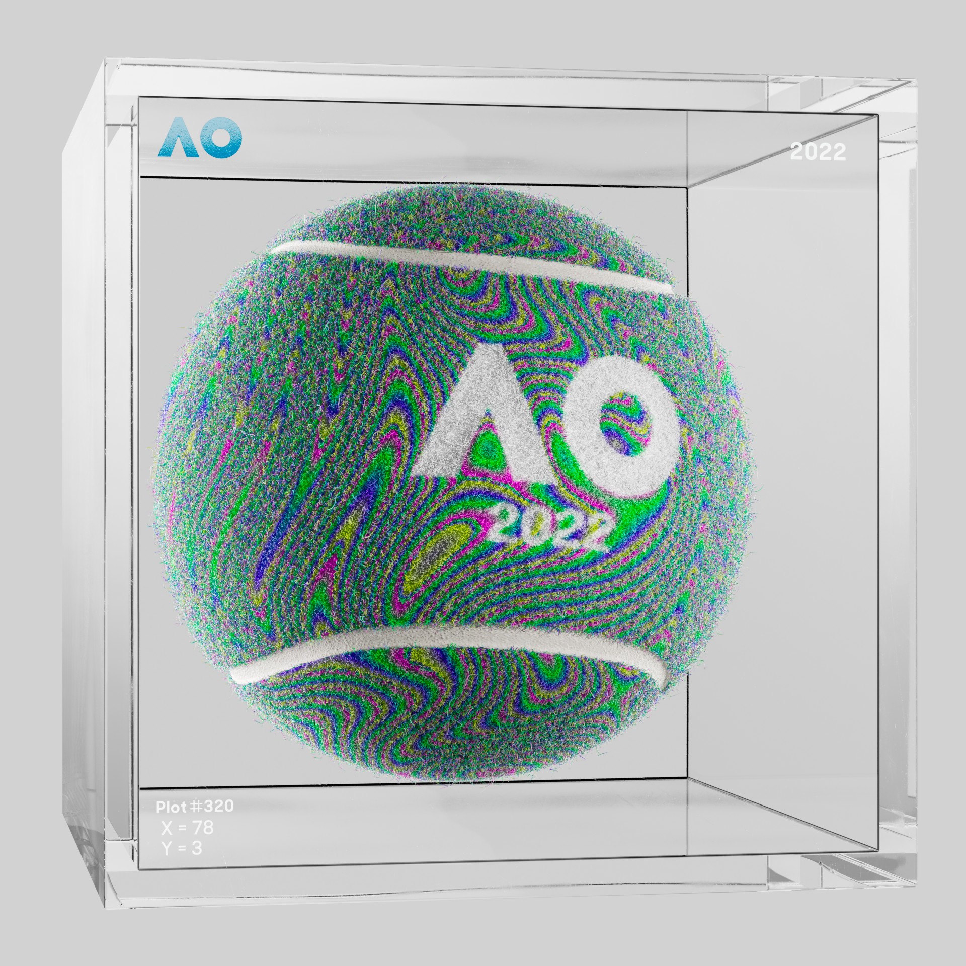 The Australian Open - The Australian Open Art Ball - AO Art Ball #6111 - NFT # 6111