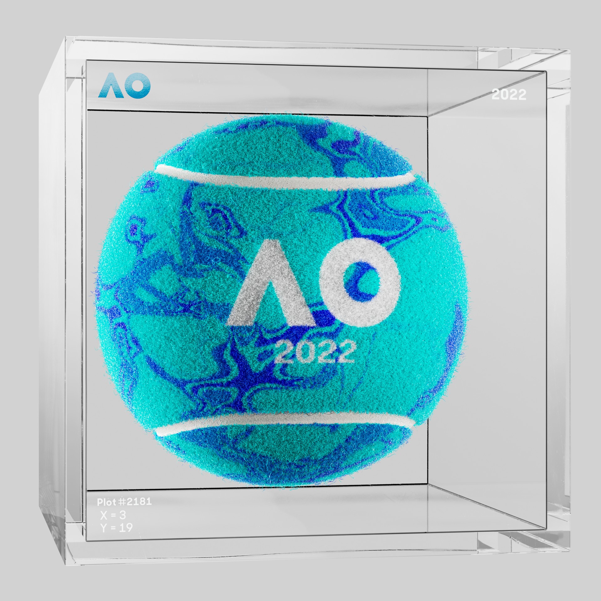 The Australian Open - The Australian Open Art Ball - AO Art Ball #6114 - NFT # 6114