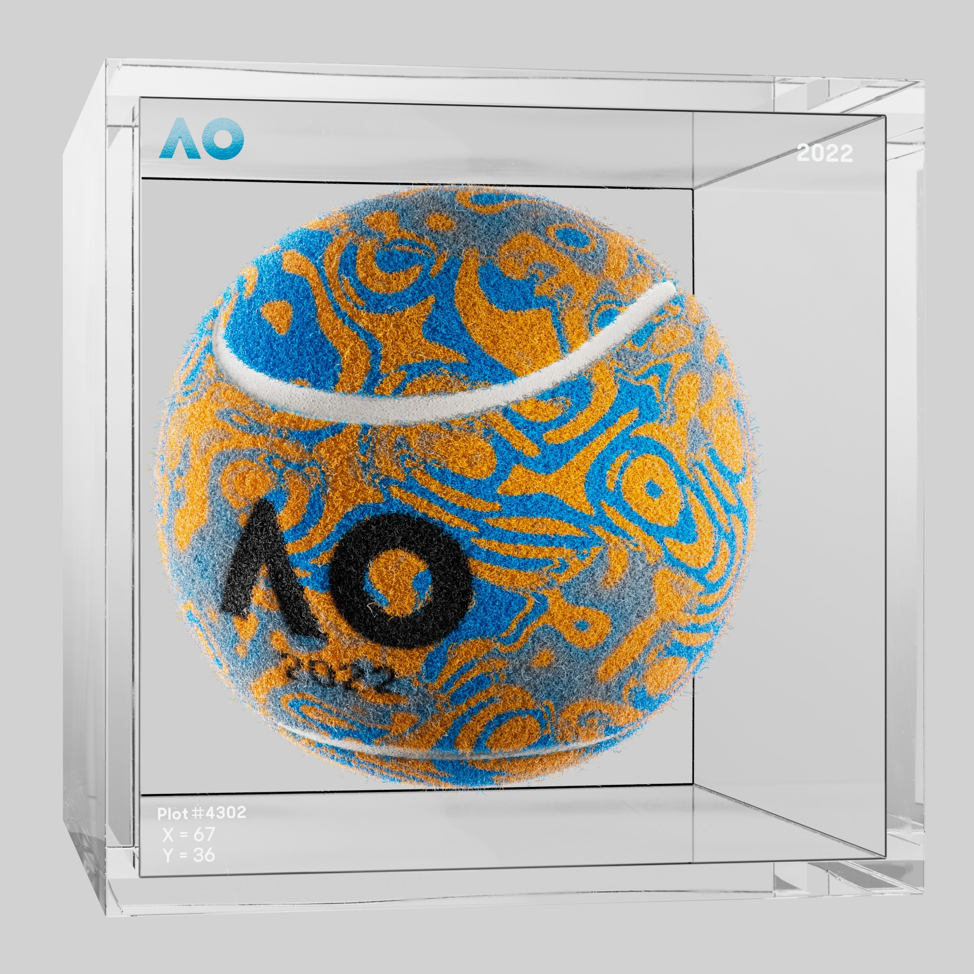 The Australian Open - The Australian Open Art Ball - AO Art Ball #6120 - NFT # 6120