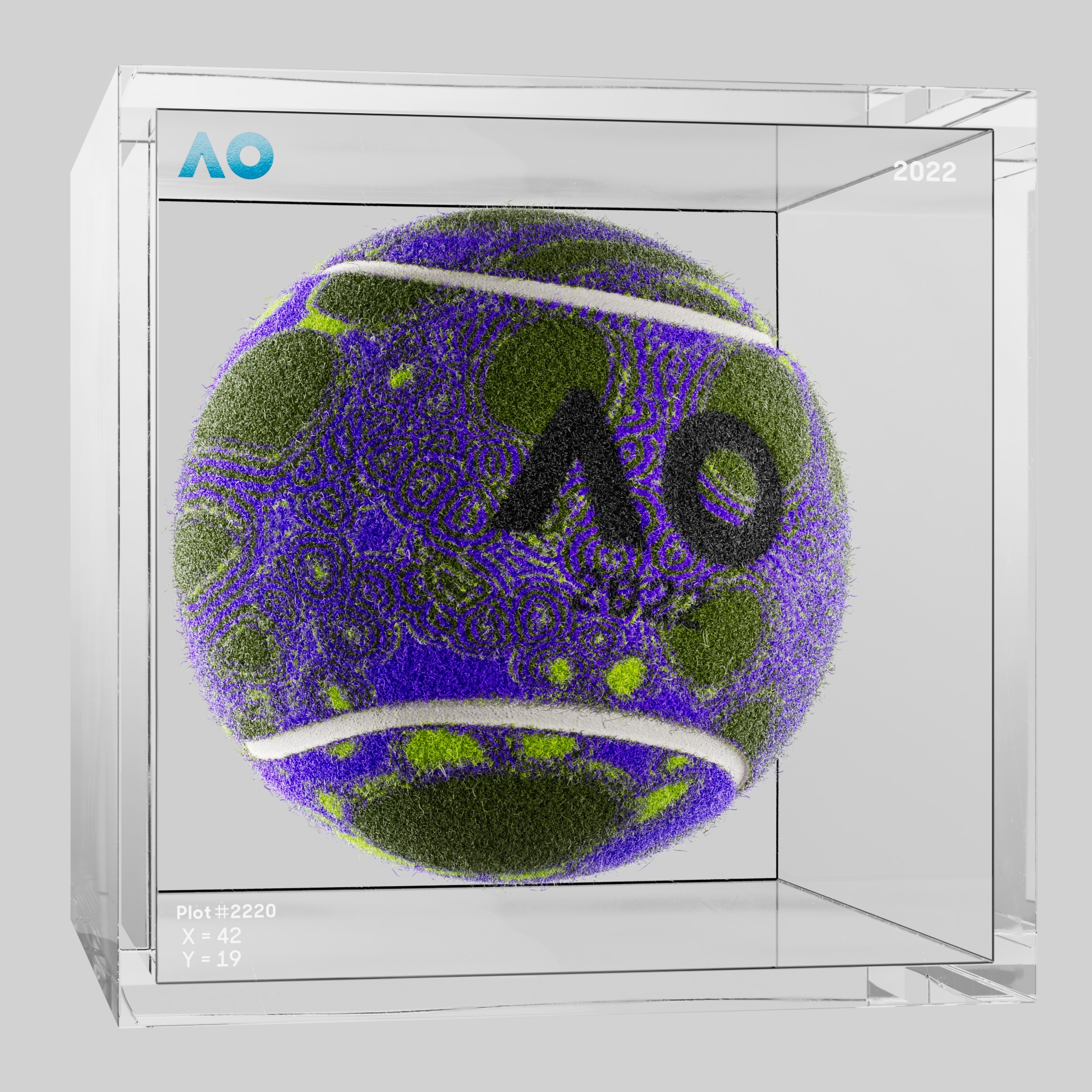 The Australian Open - The Australian Open Art Ball - AO Art Ball #6121 - NFT # 6121