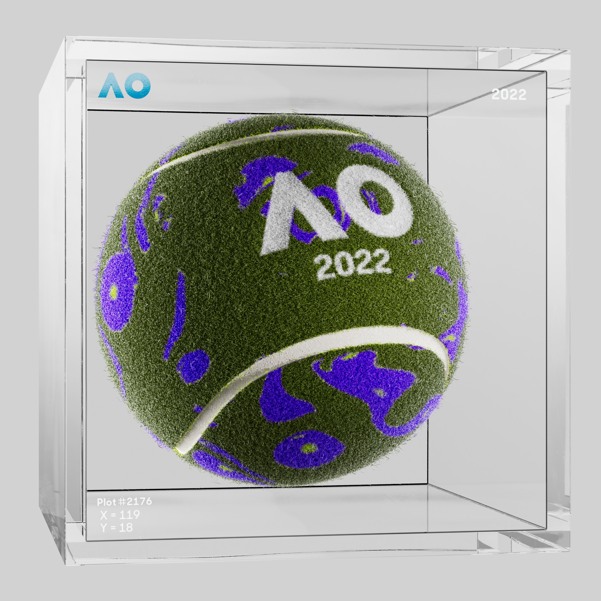 The Australian Open - The Australian Open Art Ball - AO Art Ball #6129 - NFT # 6129