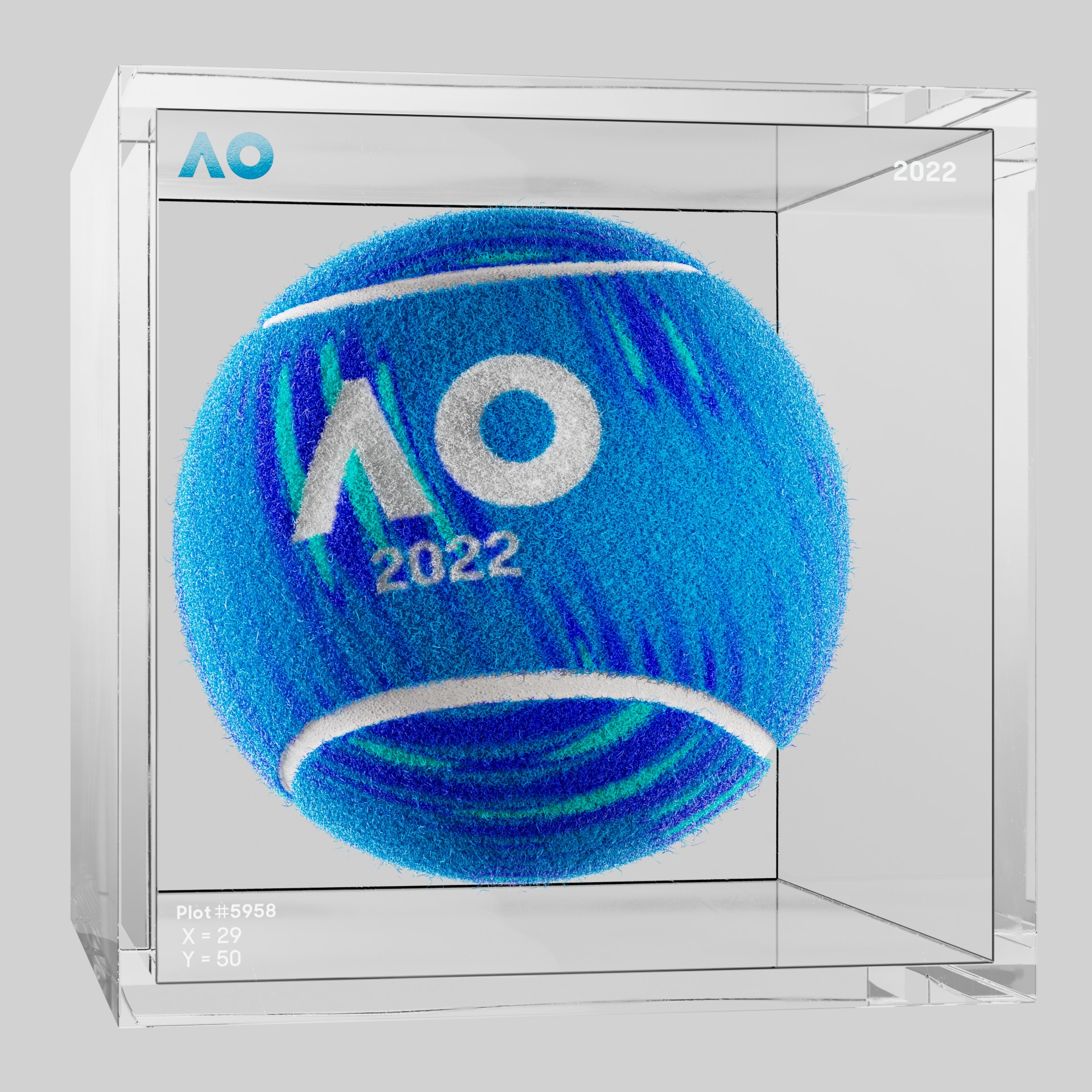 The Australian Open - The Australian Open Art Ball - AO Art Ball #613 - NFT # 613