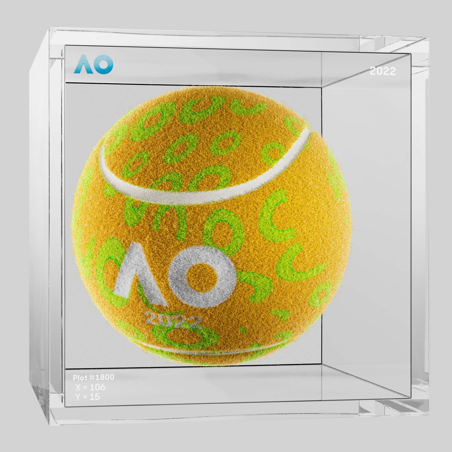 The Australian Open - The Australian Open Art Ball - AO Art Ball #6132 - NFT # 6132