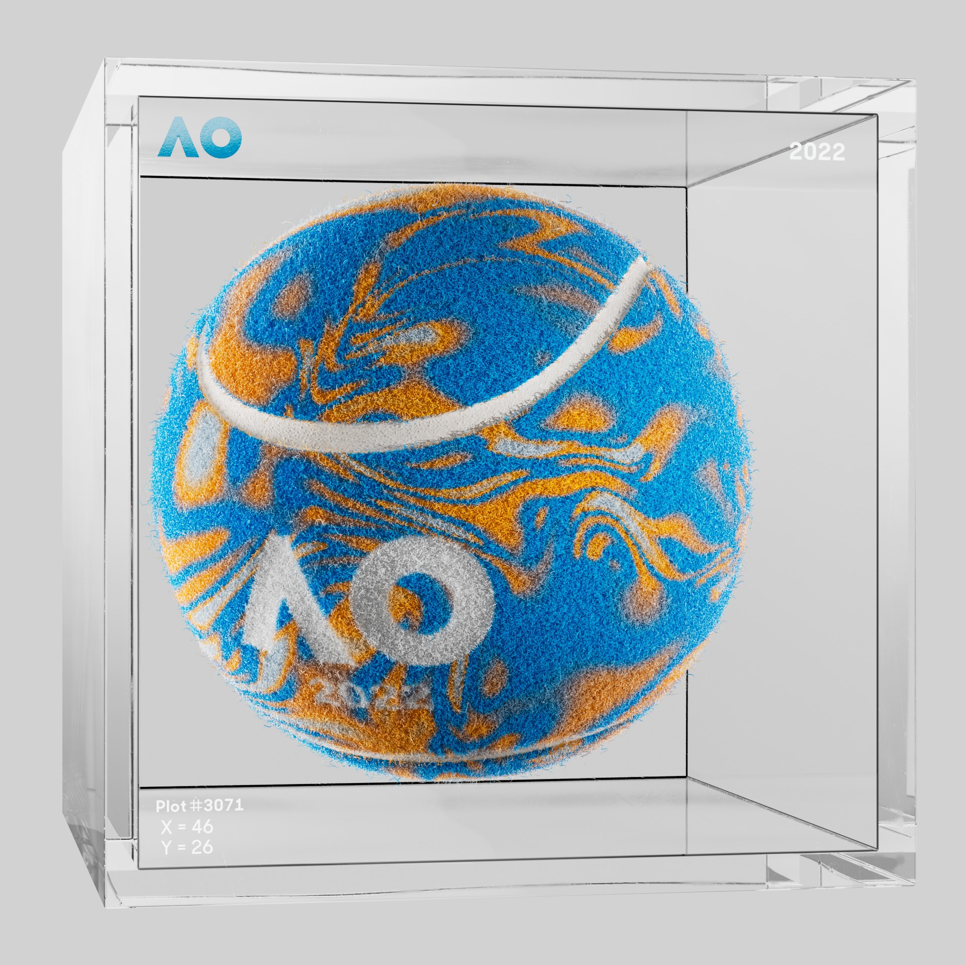 The Australian Open - The Australian Open Art Ball - AO Art Ball #614 - NFT # 614